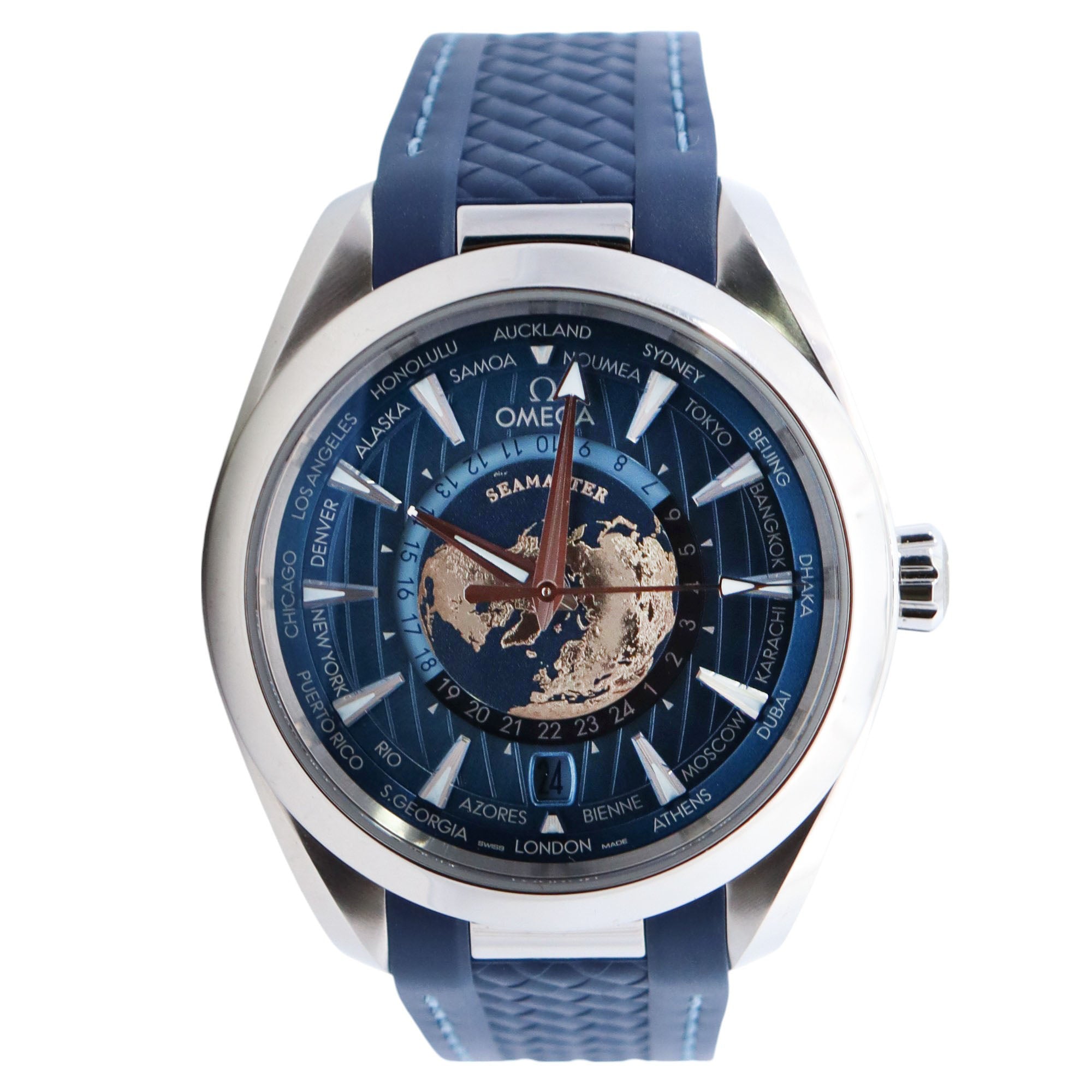 Omega Aqua Terra 43mm Blue Dial Watch Ref# 220.12.43.22.03.002 - Happy Jewelers Fine Jewelry Lifetime Warranty