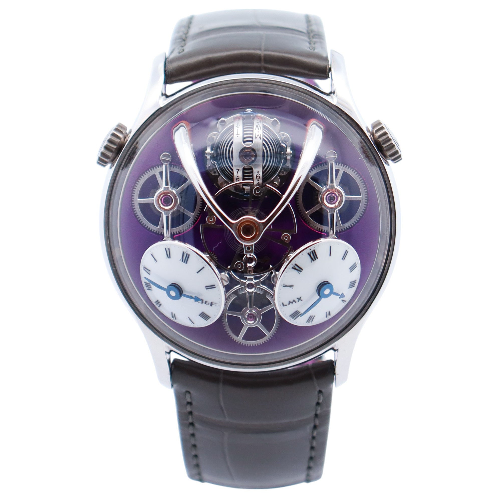 MB&F LMX 44mm Openwork Dial Watch Ref# PL18-0100-01-000 - Happy Jewelers Fine Jewelry Lifetime Warranty