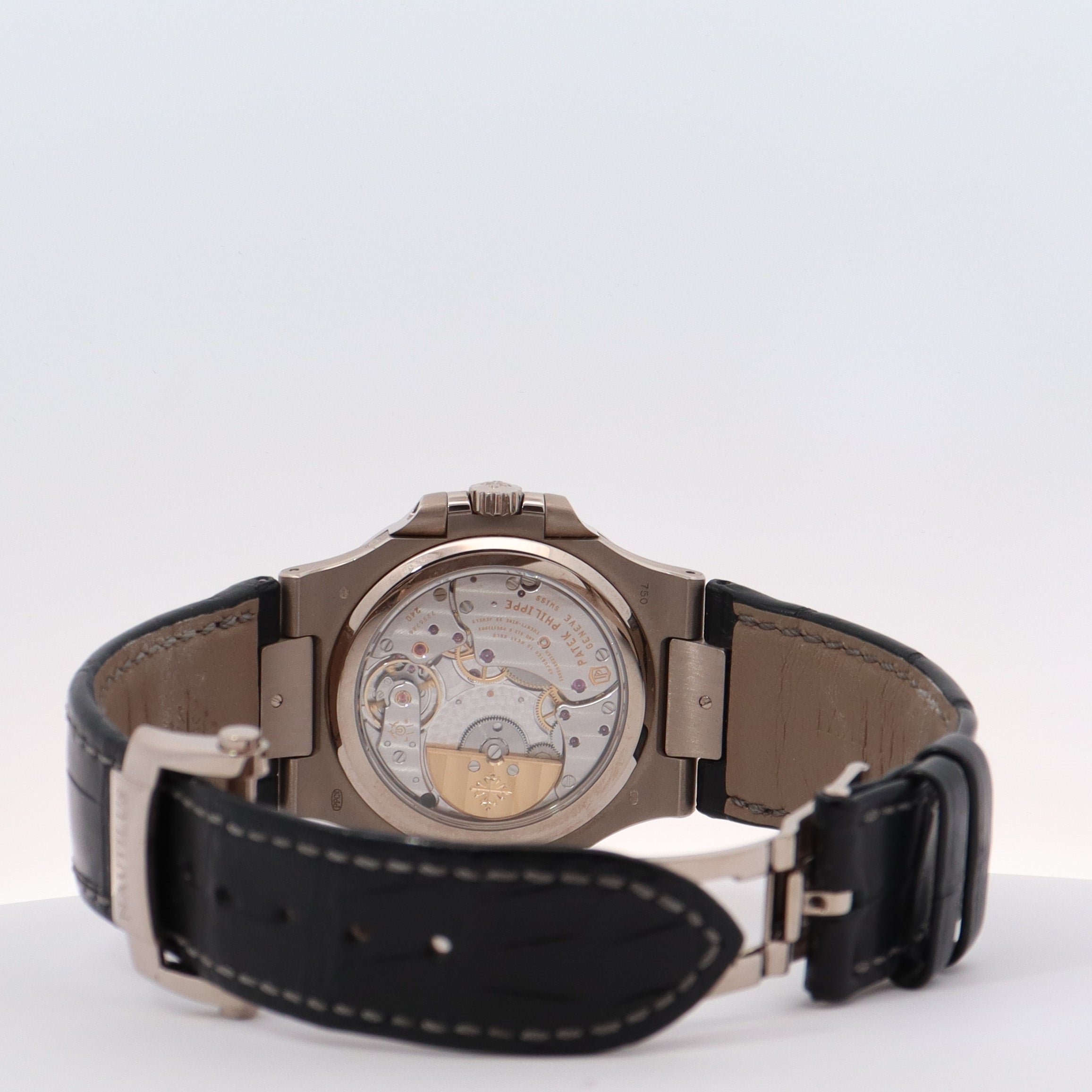 Patek Philippe Moon Phases White Gold 40mm Gray Chronograph Dial Watch Reference#: 5712G-001 - Happy Jewelers Fine Jewelry Lifetime Warranty