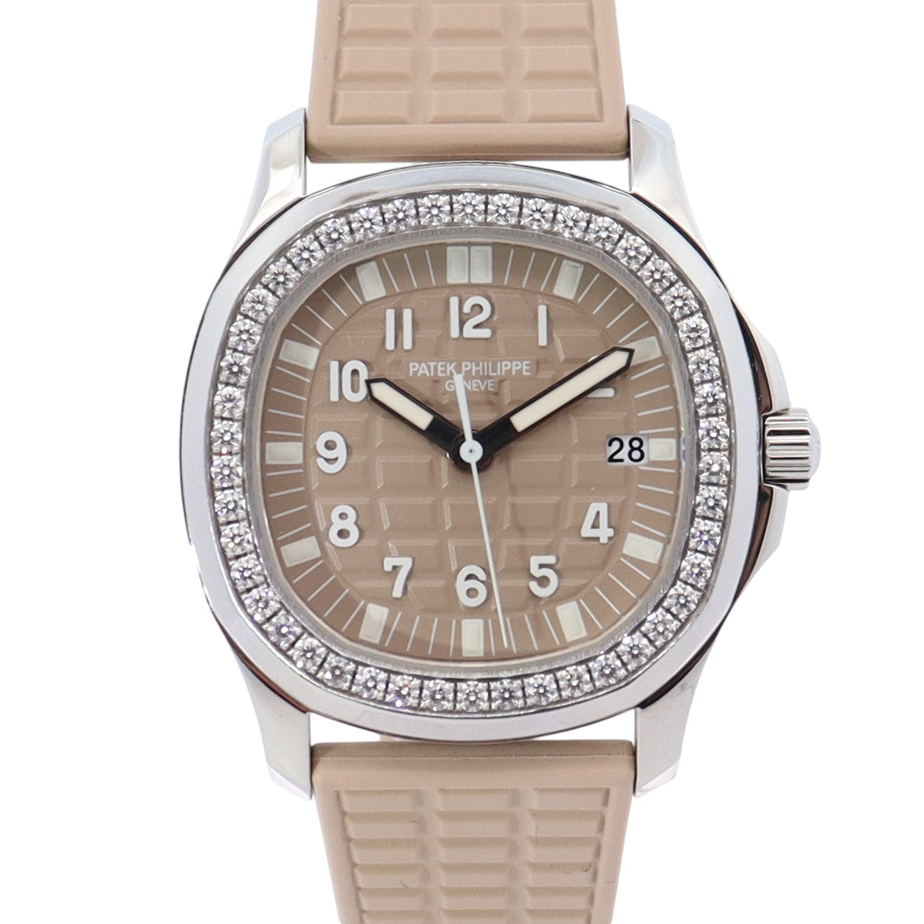 Patek Philippe Aquanaut 35mm Beige Dial Watch Ref# 5067A-020 - Happy Jewelers Fine Jewelry Lifetime Warranty