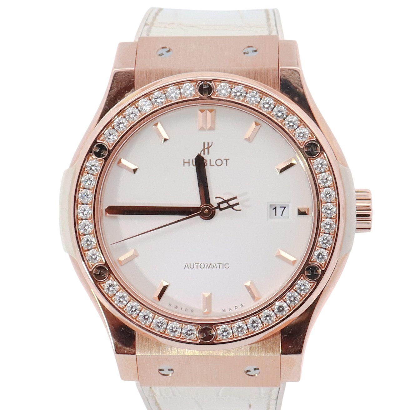 Hublot Classic Fusion 42mm White Dial Watch Ref# 542.OE.2080.LR.1204 - Happy Jewelers Fine Jewelry Lifetime Warranty