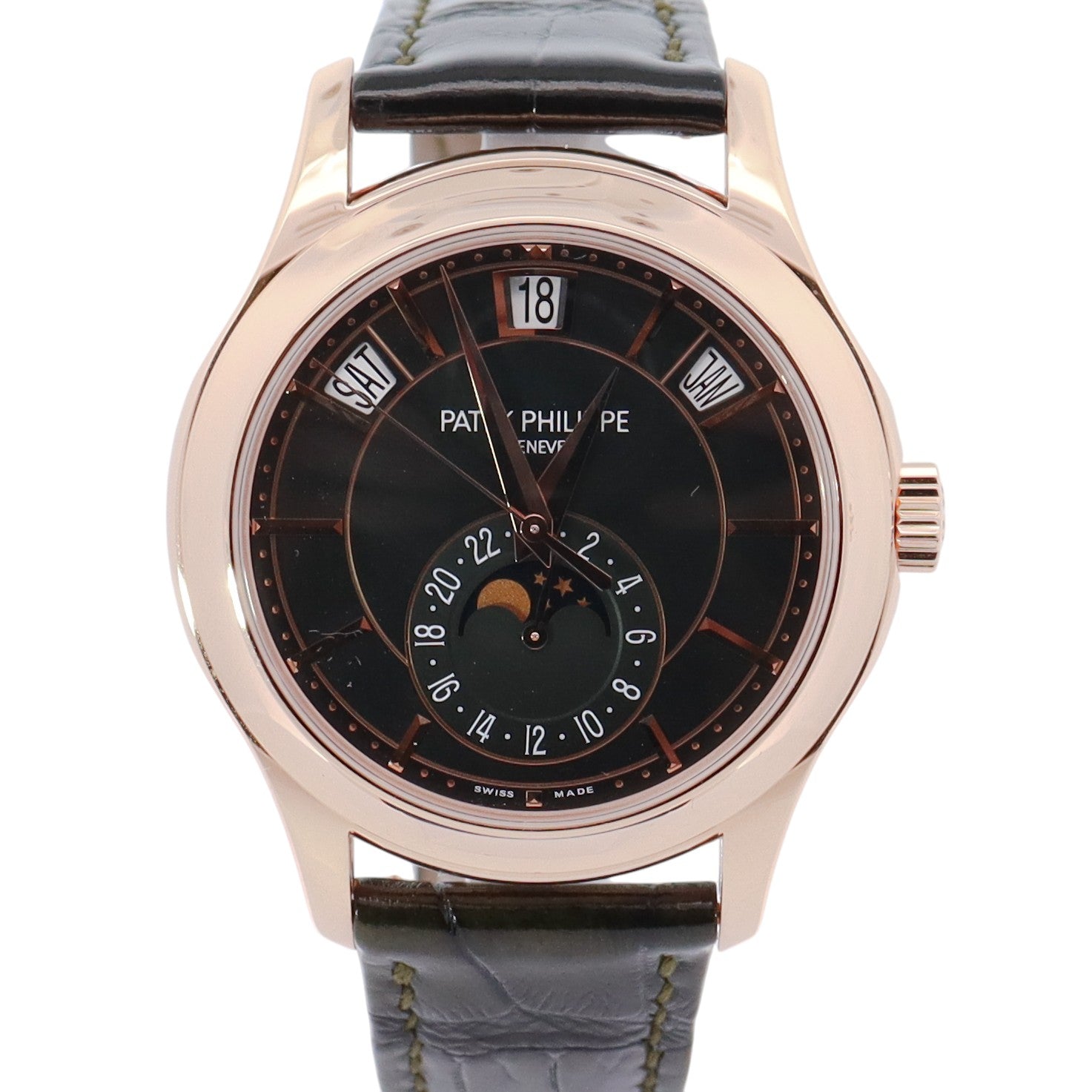 Patek Philippe Annual Calendar 40mm Black Dial Ref# 5205R-010 - Happy Jewelers Fine Jewelry Lifetime Warranty