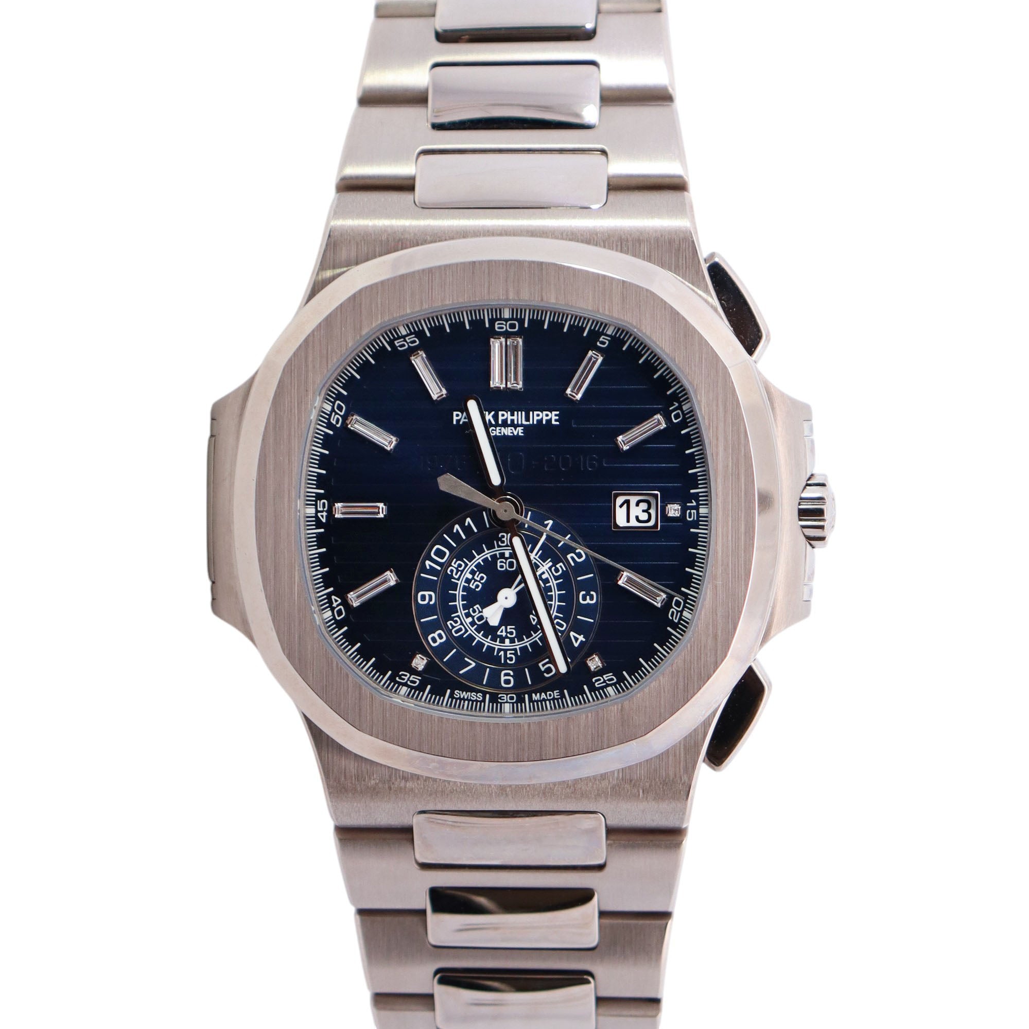 Patek Philippe Nautilus 44mm Blue Dial Watch Ref# 5976/1G-001 - Happy Jewelers Fine Jewelry Lifetime Warranty