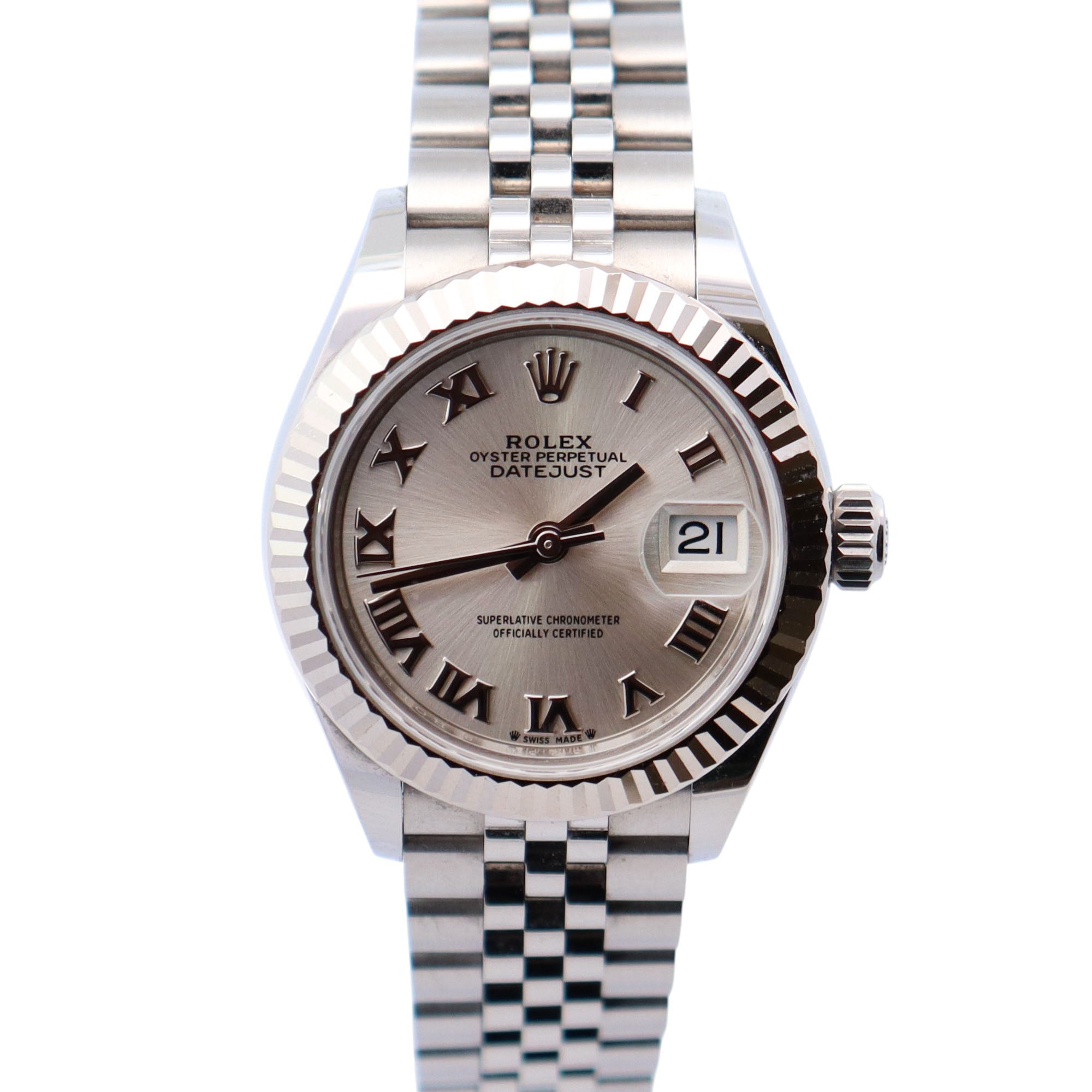 Rolex Datejust 28mm Silver Dial Watch Ref# 279174 - Happy Jewelers Fine Jewelry Lifetime Warranty