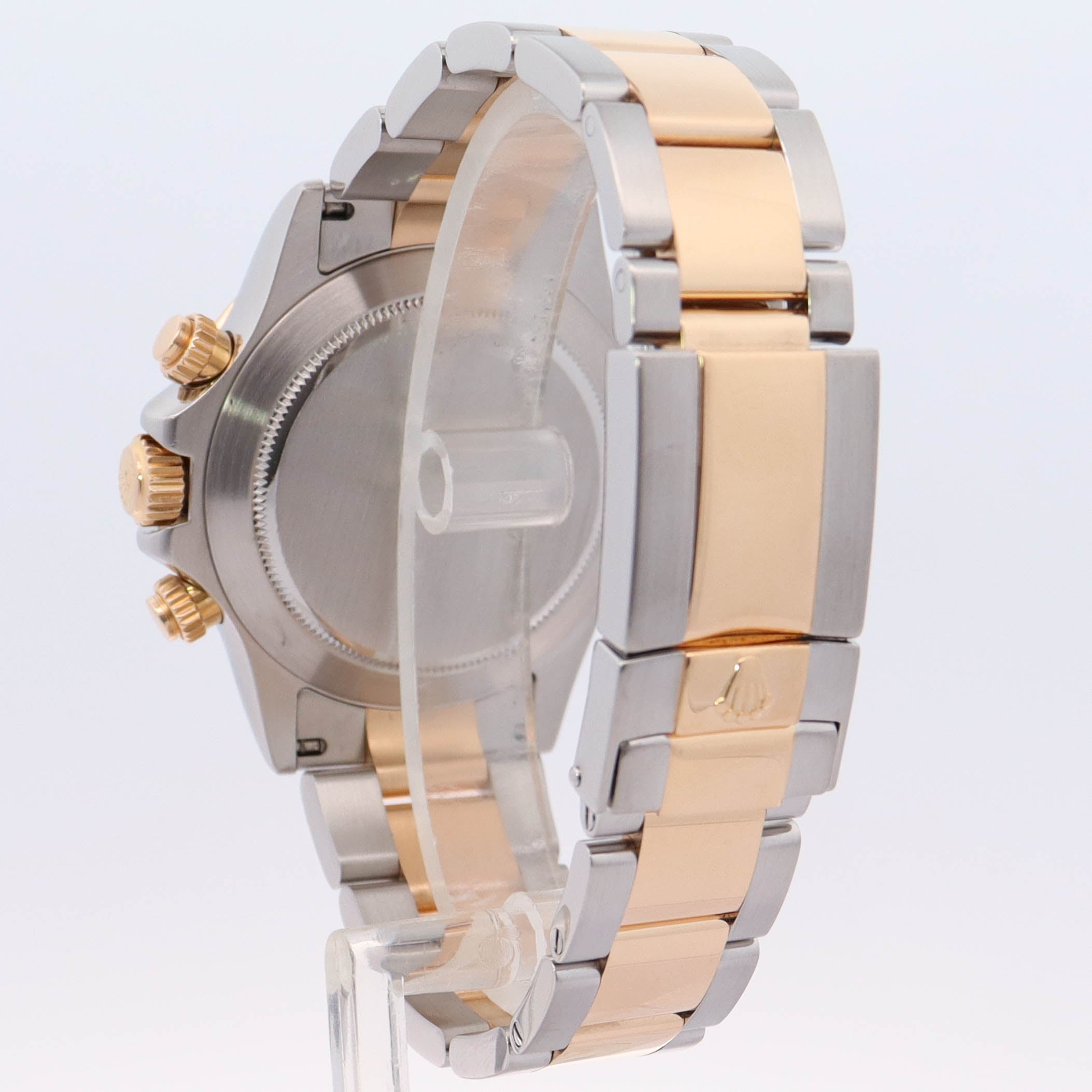 Rolex Daytona 40mm Stainless Steel & Yellow Gold Black Chronograph Dial Watch - Happy Jewelers Fine Jewelry Lifetime Warranty