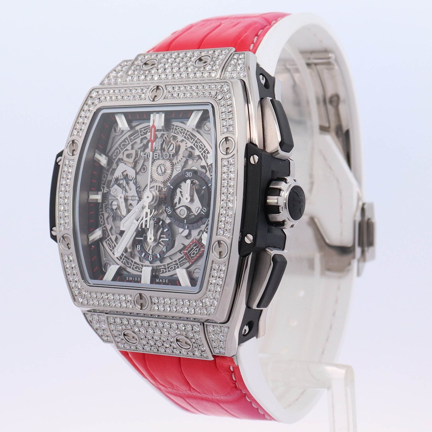 Hublot Mens Spirit of Big Bang Titanium 42mm Skeleton Dial Watch Reference#: 641.NX.0173.LR.1704 - Happy Jewelers Fine Jewelry Lifetime Warranty