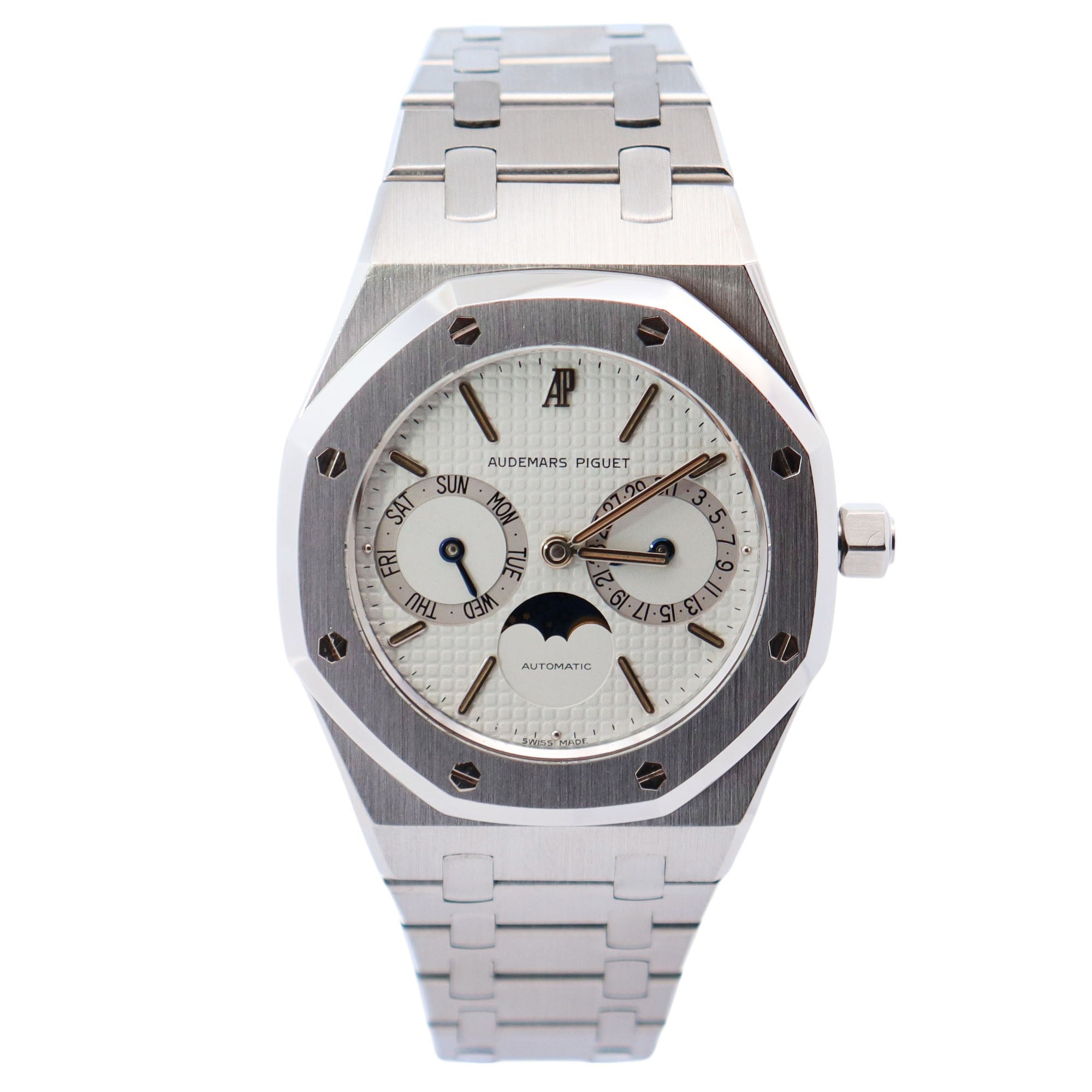 Audemars Piguet Royal Oak 36mm White Dial Watch Ref# 25594ST.OO.0789ST.05 - Happy Jewelers Fine Jewelry Lifetime Warranty