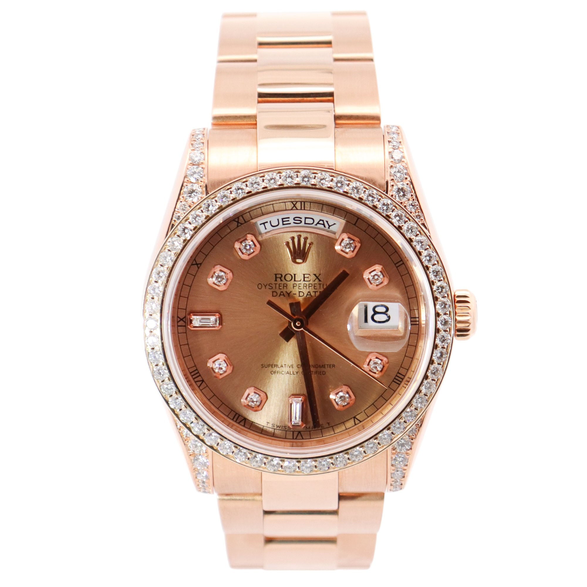 Rolex Day-Date 36mm Sundust Dial Watch Ref# 118205 - Happy Jewelers Fine Jewelry Lifetime Warranty