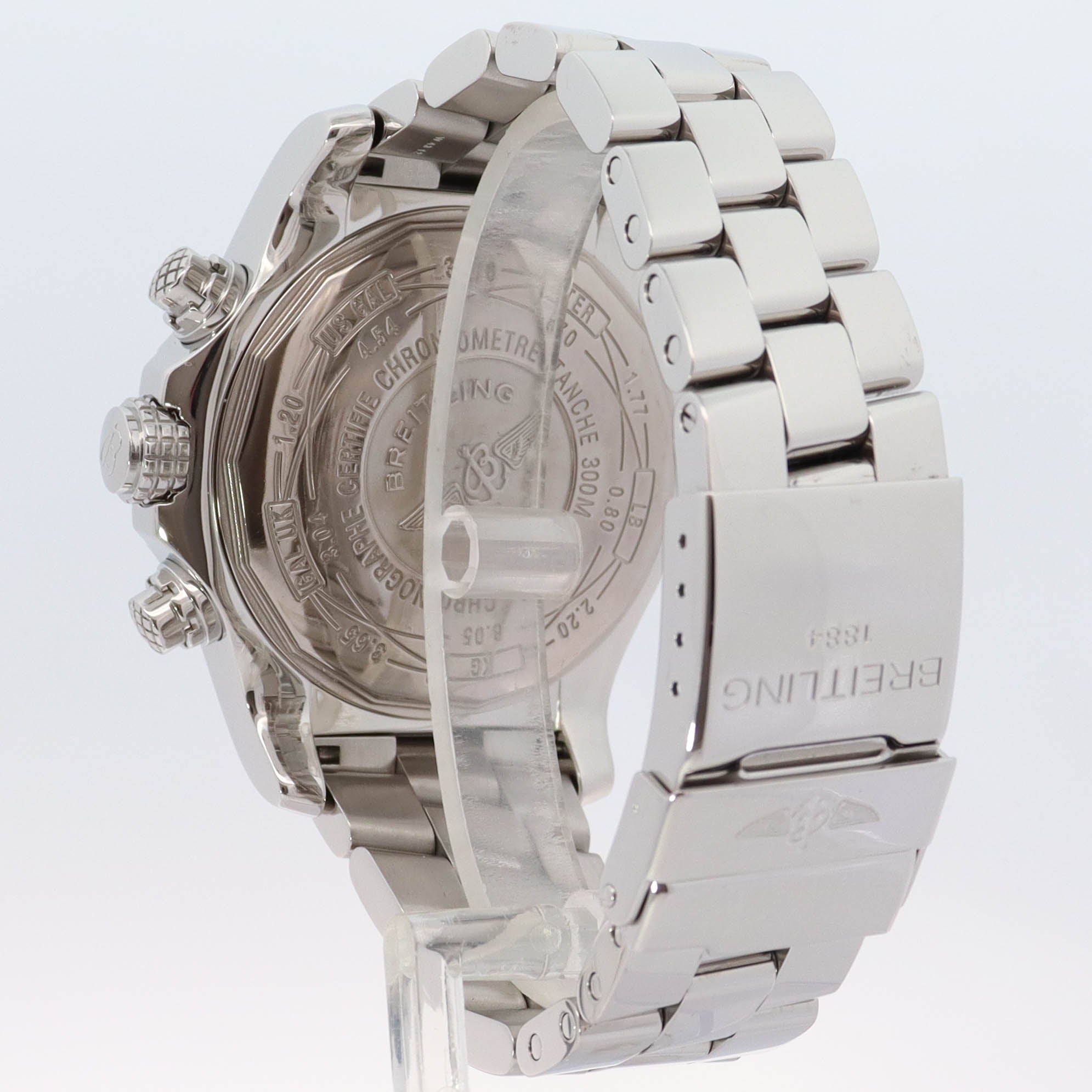 Breitling Super Avenger Stainless Steel 48.4mm Black Chronograph Dial Watch Reference#: A13370 - Happy Jewelers Fine Jewelry Lifetime Warranty