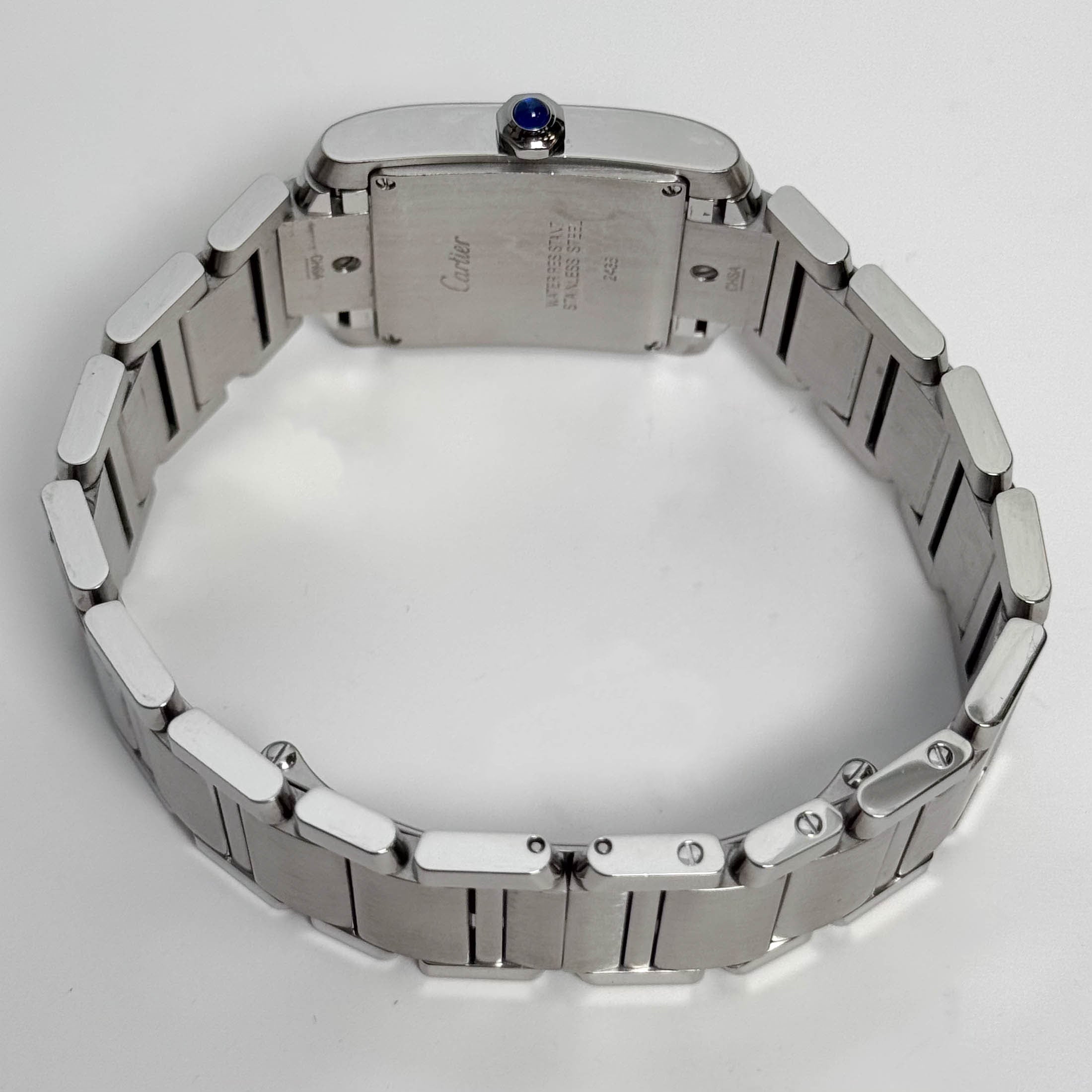 Cartier Tank Stainless Steel 25mm White/Ivory Dial Watch Ref# W51011Q3 - Happy Jewelers Fine Jewelry Lifetime Warranty