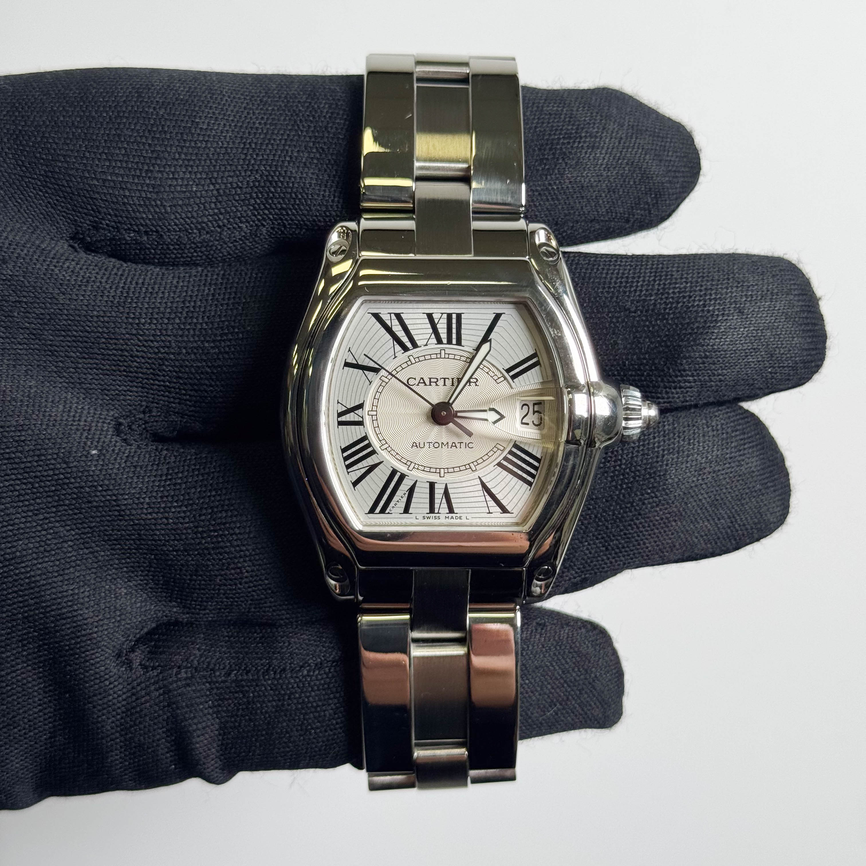 Cartier Roadster 35mm Silver Dial Watch Ref# W62025V3 - Happy Jewelers Fine Jewelry Lifetime Warranty