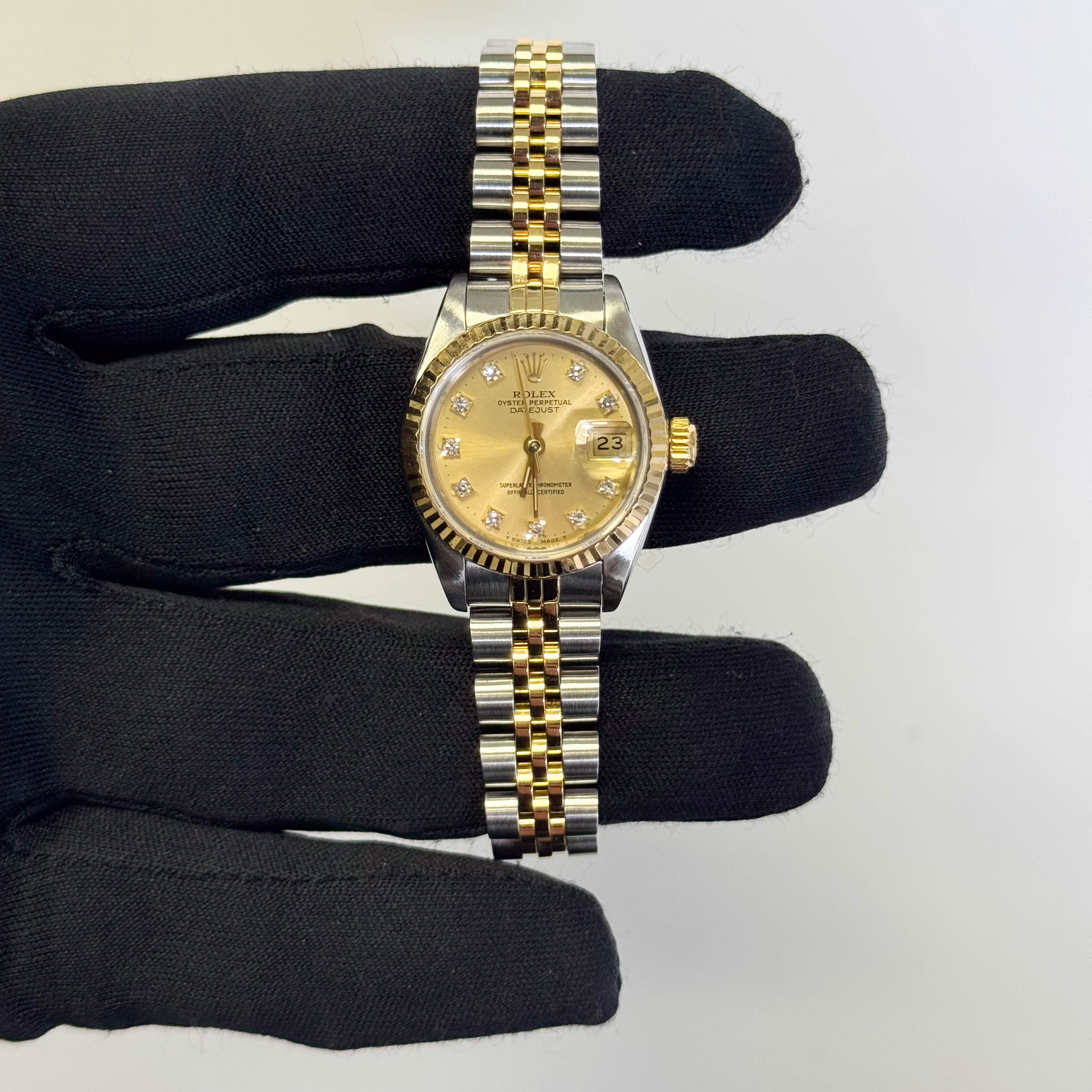 Rolex Datejust 26mm Champagne Dial Watch Ref# 69173 - Happy Jewelers Fine Jewelry Lifetime Warranty