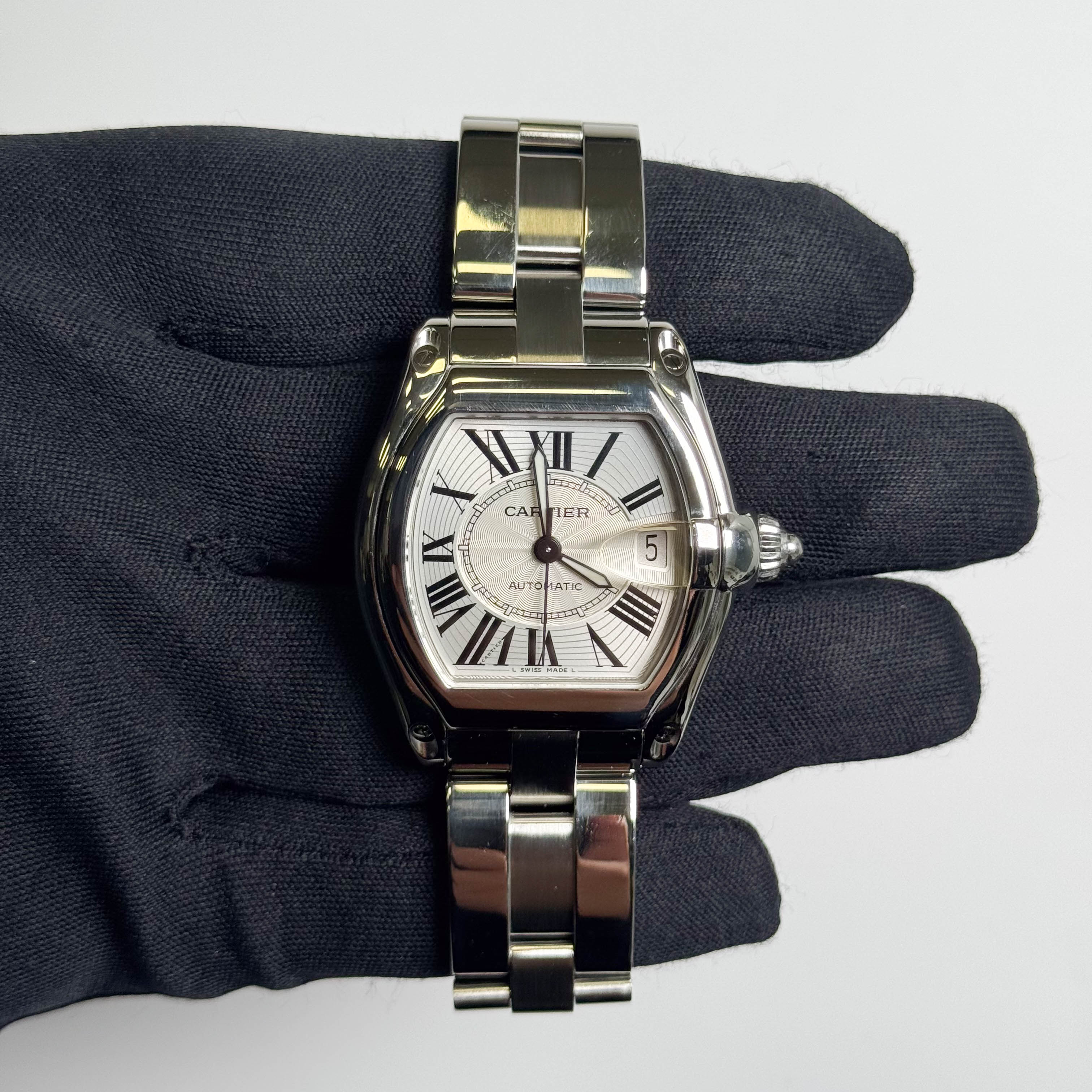 Cartier Roadster 35mm Silver Dial Watch Ref# W62025V3 - Happy Jewelers Fine Jewelry Lifetime Warranty