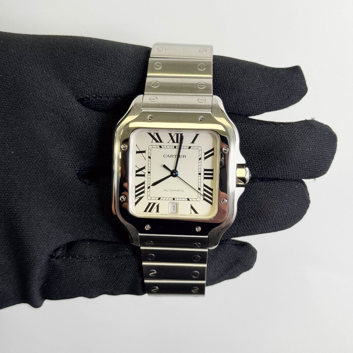 Cartier Santos 40mm White Dial Watch Ref# WSSA0009