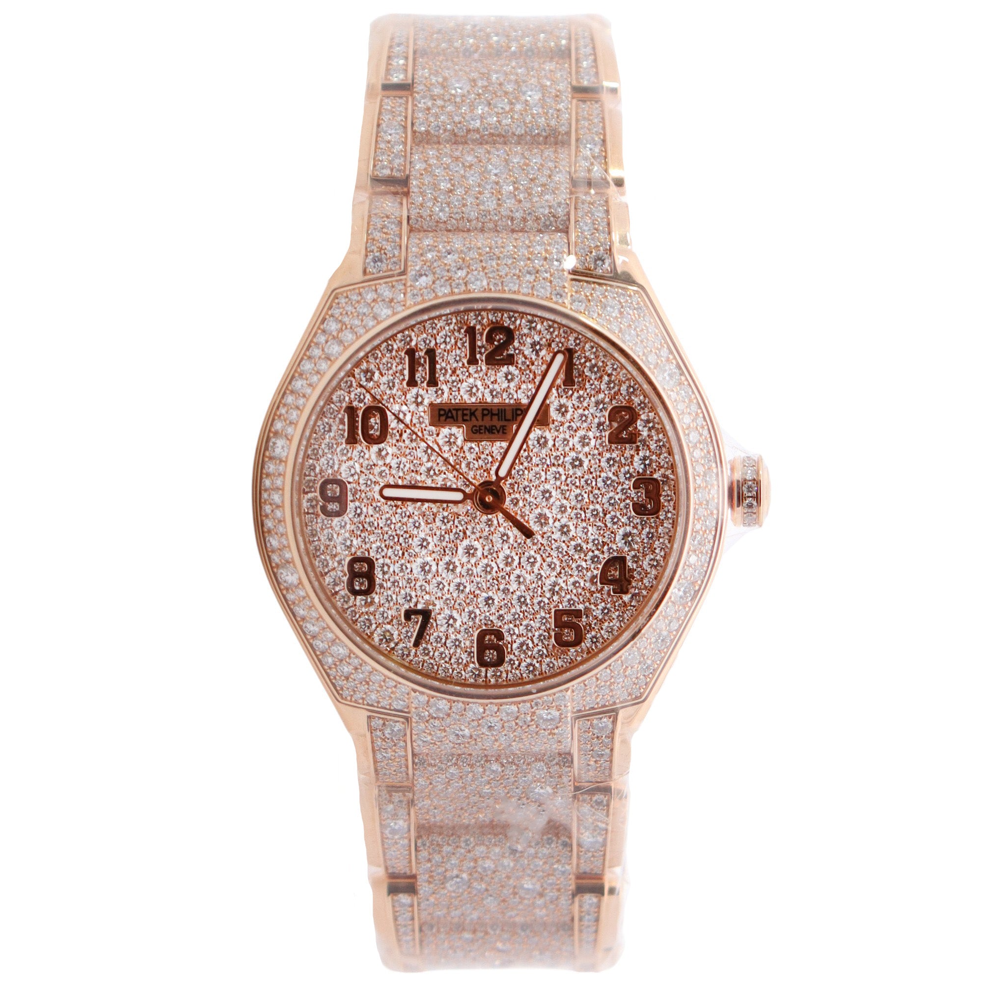 Patek Philippe Twenty-4 36mm Pave Dial Watch Ref# 7300/1450R-001 - Happy Jewelers Fine Jewelry Lifetime Warranty