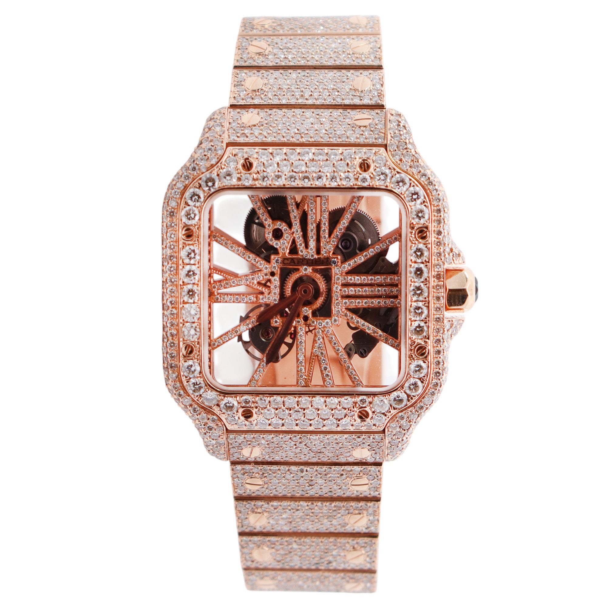 Cartier Santos 39.8mm Skeleton Dial Watch Ref# WHSA0016 - Happy Jewelers Fine Jewelry Lifetime Warranty