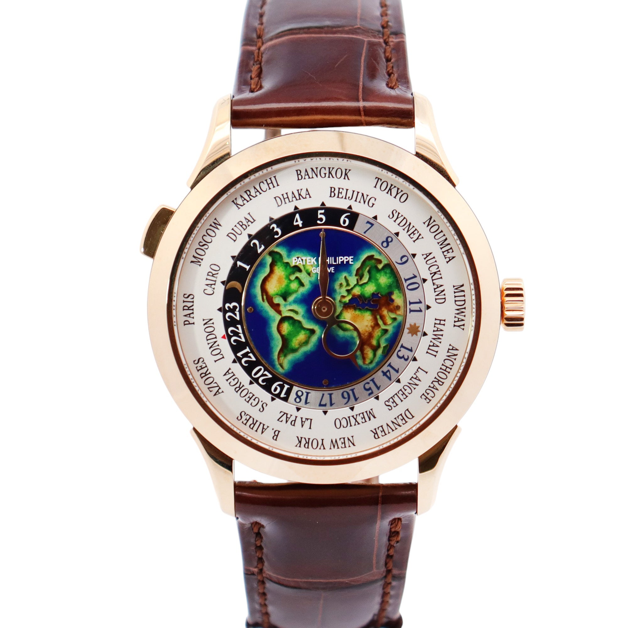 Patek Philippe World Time 38.5mm Blue Dial Watch Ref# 5231J-001 - Happy Jewelers Fine Jewelry Lifetime Warranty