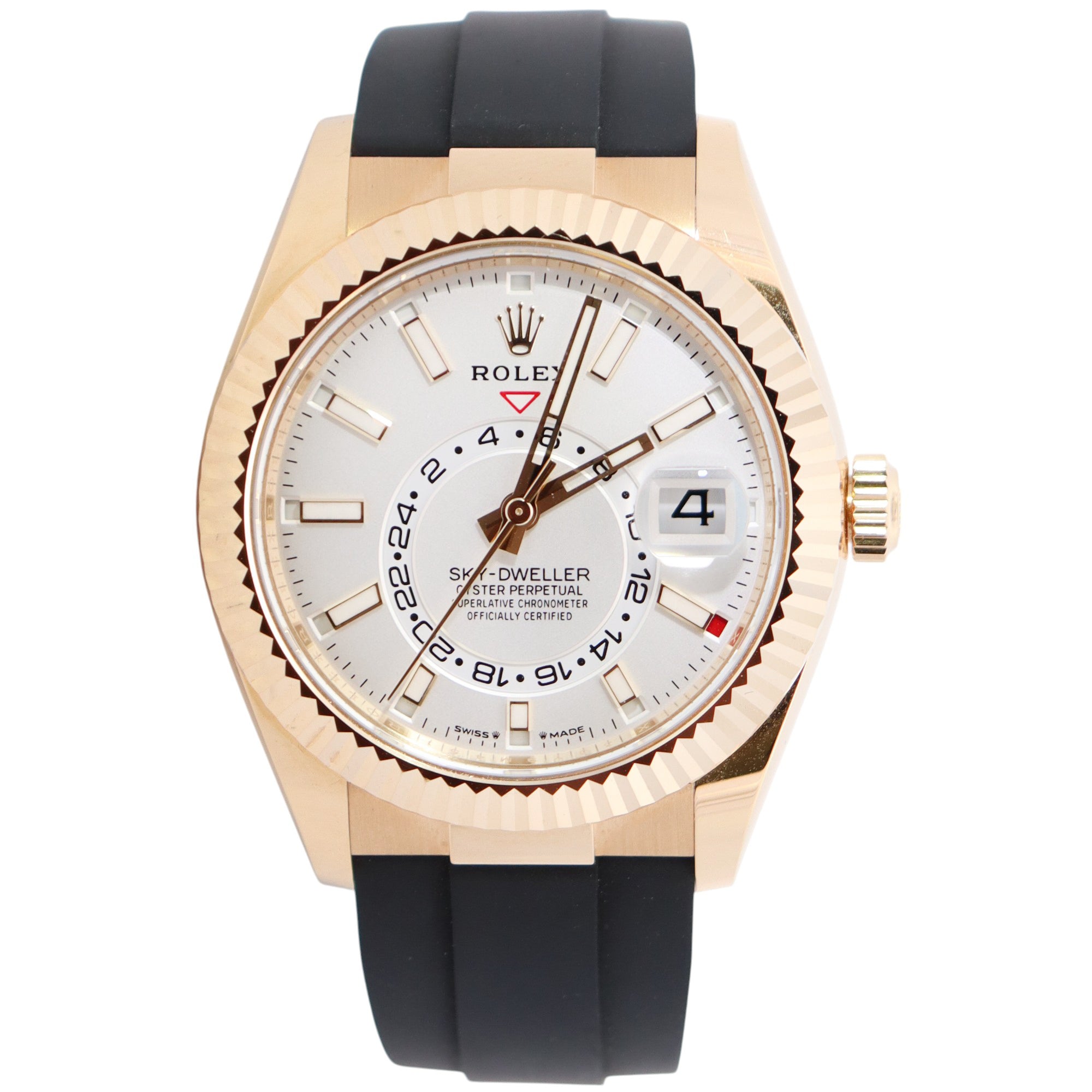 Rolex Sky-Dweller 42mm White Dial Watch Ref# 336238 - Happy Jewelers Fine Jewelry Lifetime Warranty