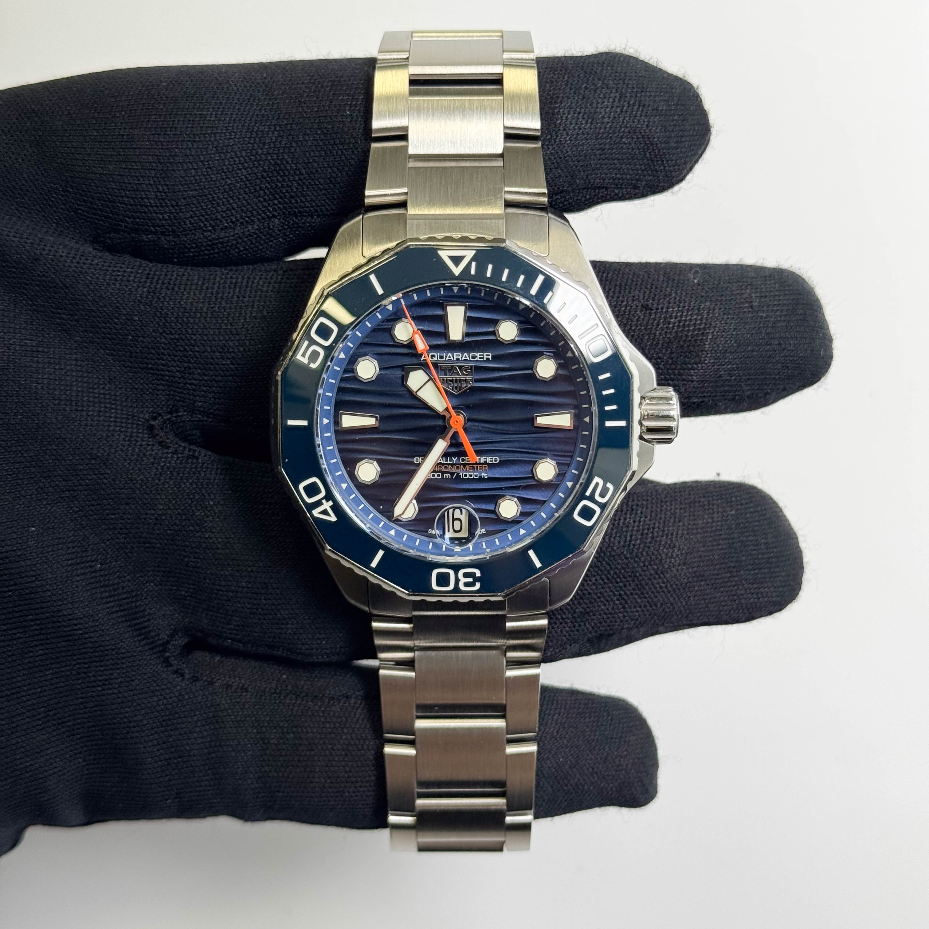 Tag Heuer Aquaracer 42mm Stainless Steel Blue Dial Watch Ref# WBP5111.BA0013 - Happy Jewelers Fine Jewelry Lifetime Warranty