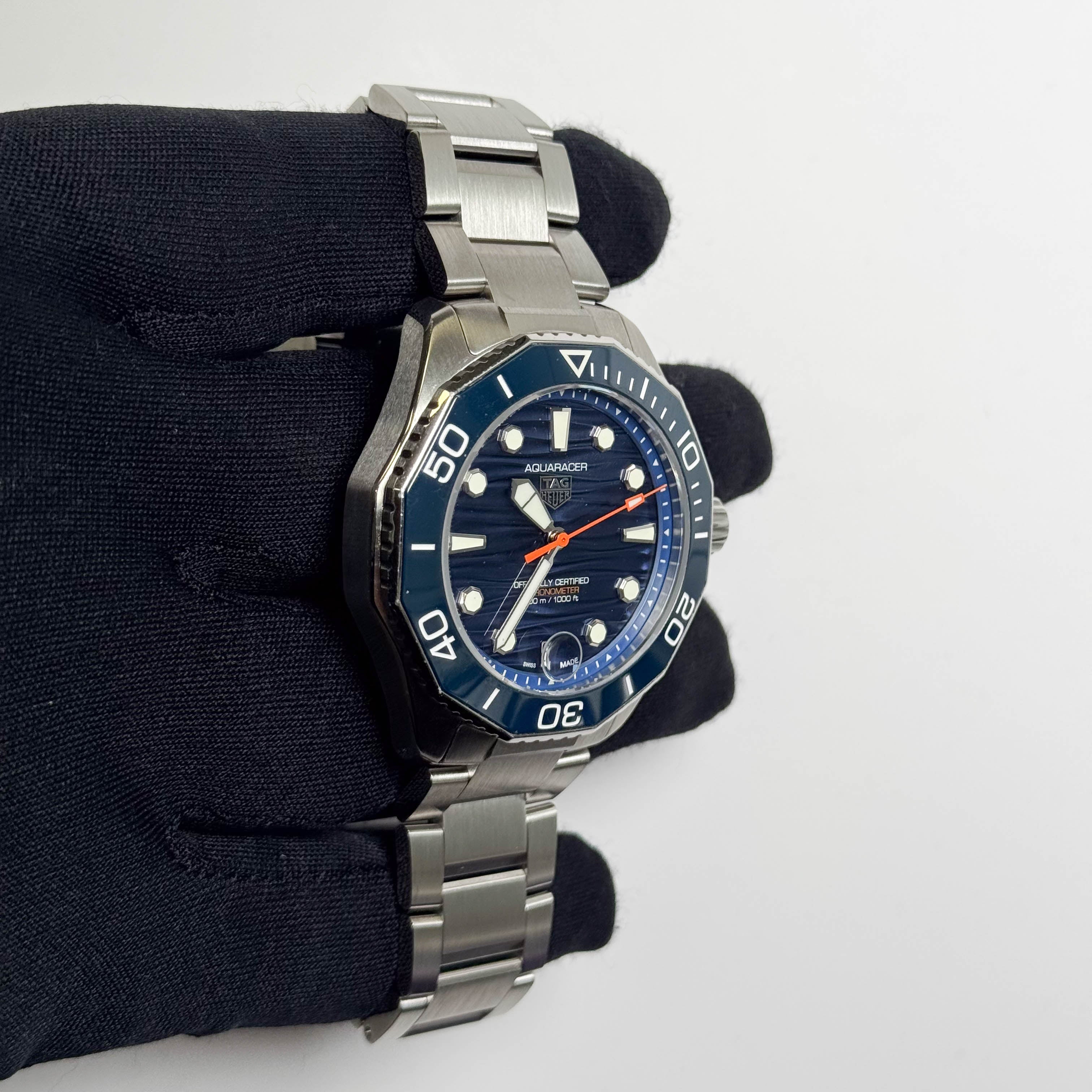Tag Heuer Aquaracer 42mm Stainless Steel Blue Dial Watch Ref# WBP5111.BA0013 - Happy Jewelers Fine Jewelry Lifetime Warranty