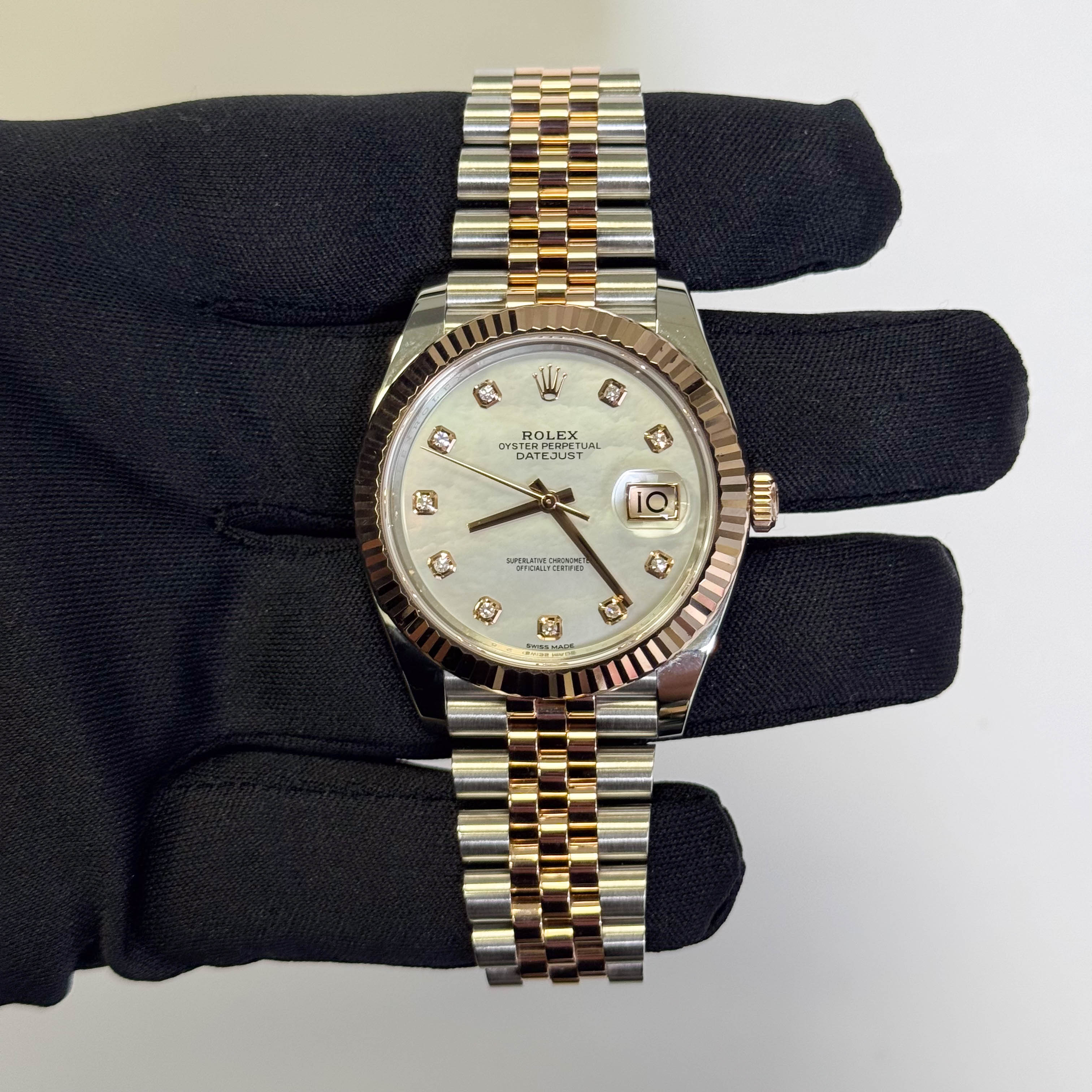 Rolex Datejust 41mm Mother Of Pearl Dial Watch Ref# 126331 - Happy Jewelers Fine Jewelry Lifetime Warranty
