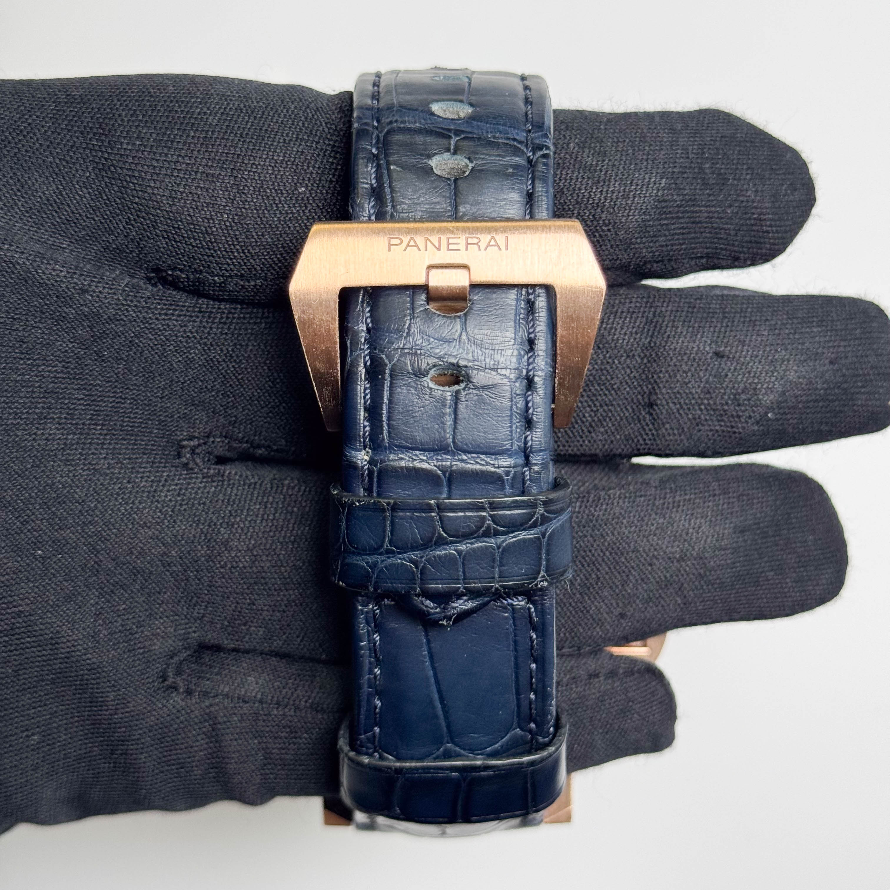 Panerai Luminor Chrono 44mm Blue Dial Watch Ref# PAM01111 - Happy Jewelers Fine Jewelry Lifetime Warranty