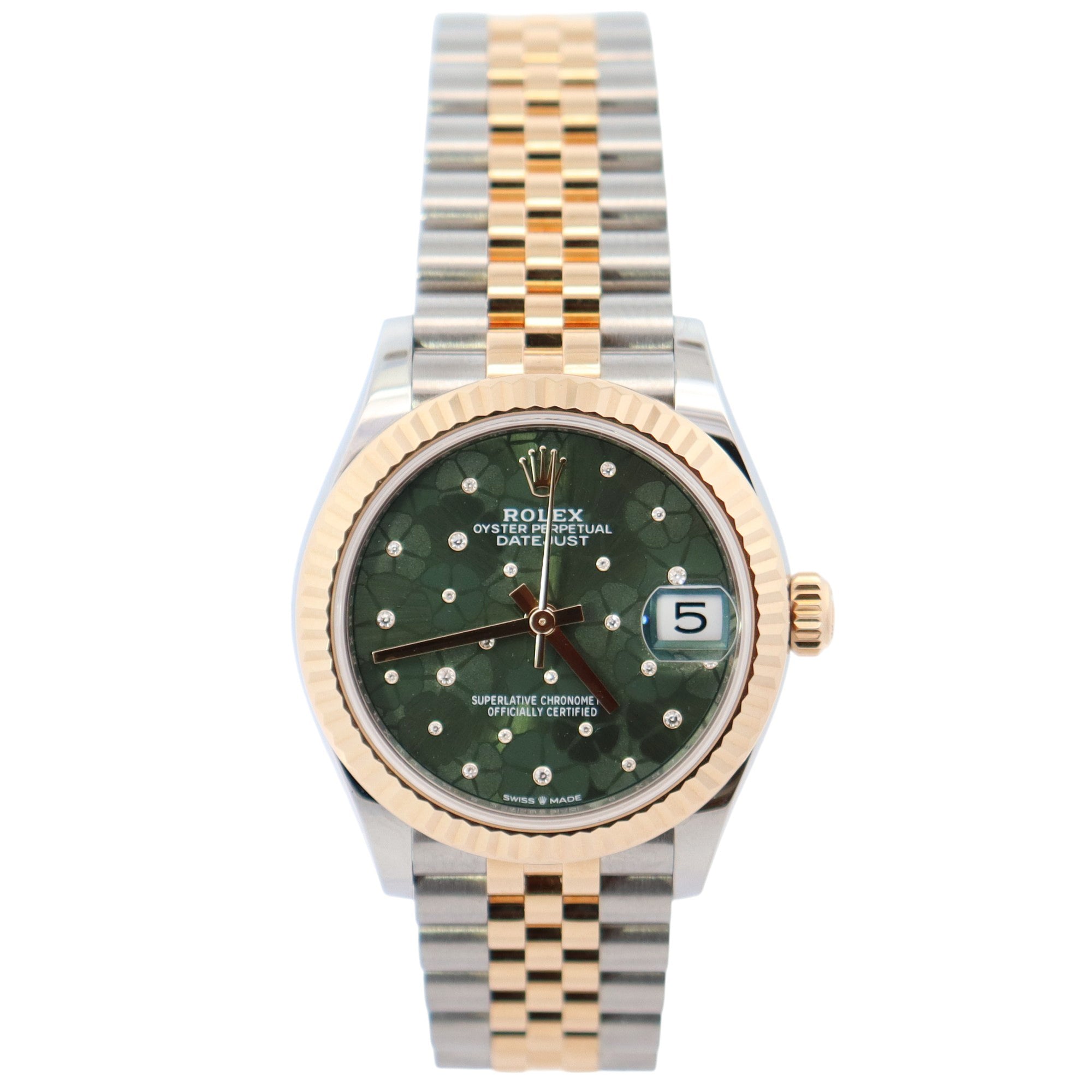 Rolex Datejust 31mm Green Dial Watch Ref# 278273 - Happy Jewelers Fine Jewelry Lifetime Warranty