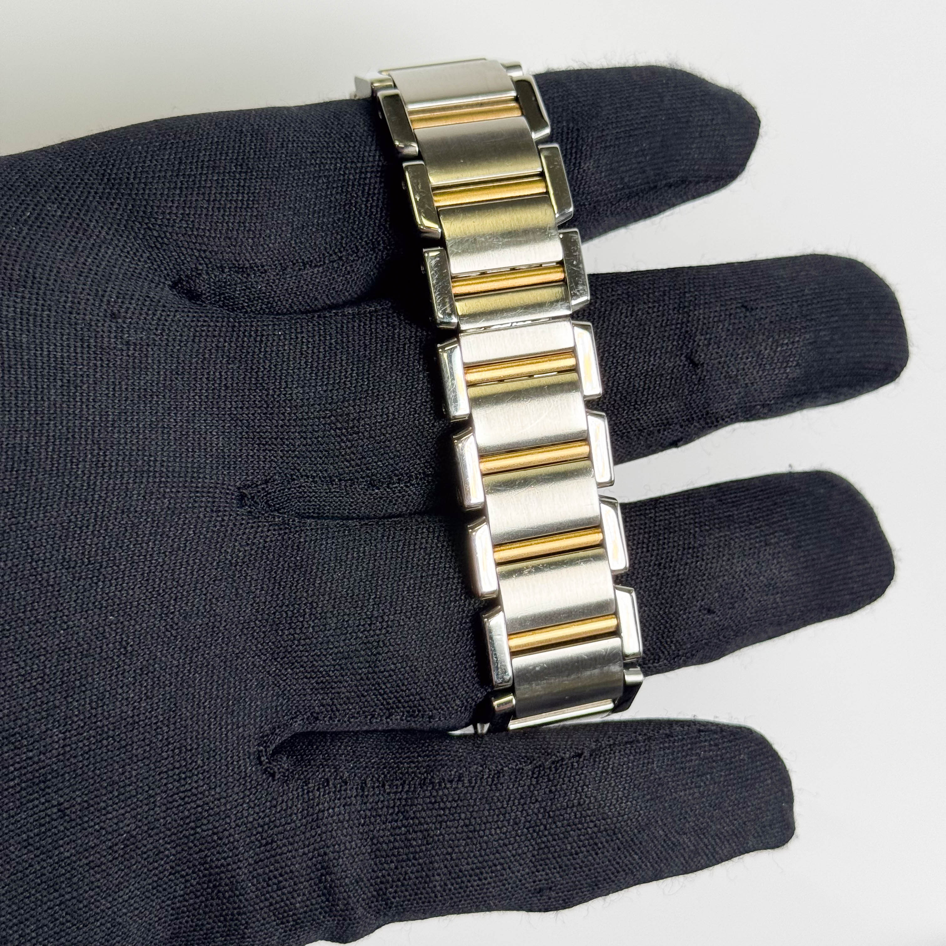 Cartier Tank Stainless Steel 25mm White Roman Dial Watch Ref# W51006Q4 - Happy Jewelers Fine Jewelry Lifetime Warranty