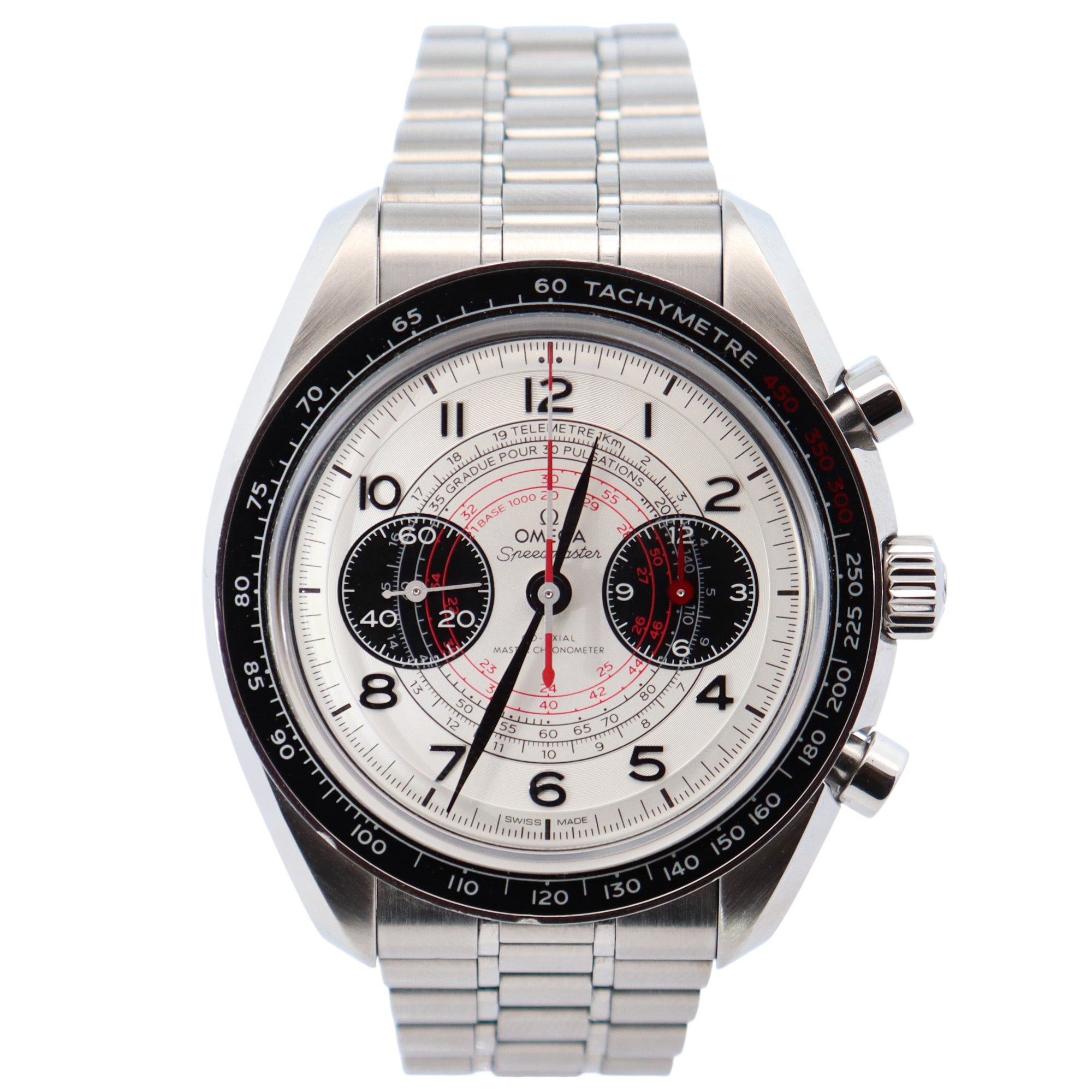 Omega Chronoscope 43mm White Dial Watch Ref# 329.30.43.51.02.002 - Happy Jewelers Fine Jewelry Lifetime Warranty