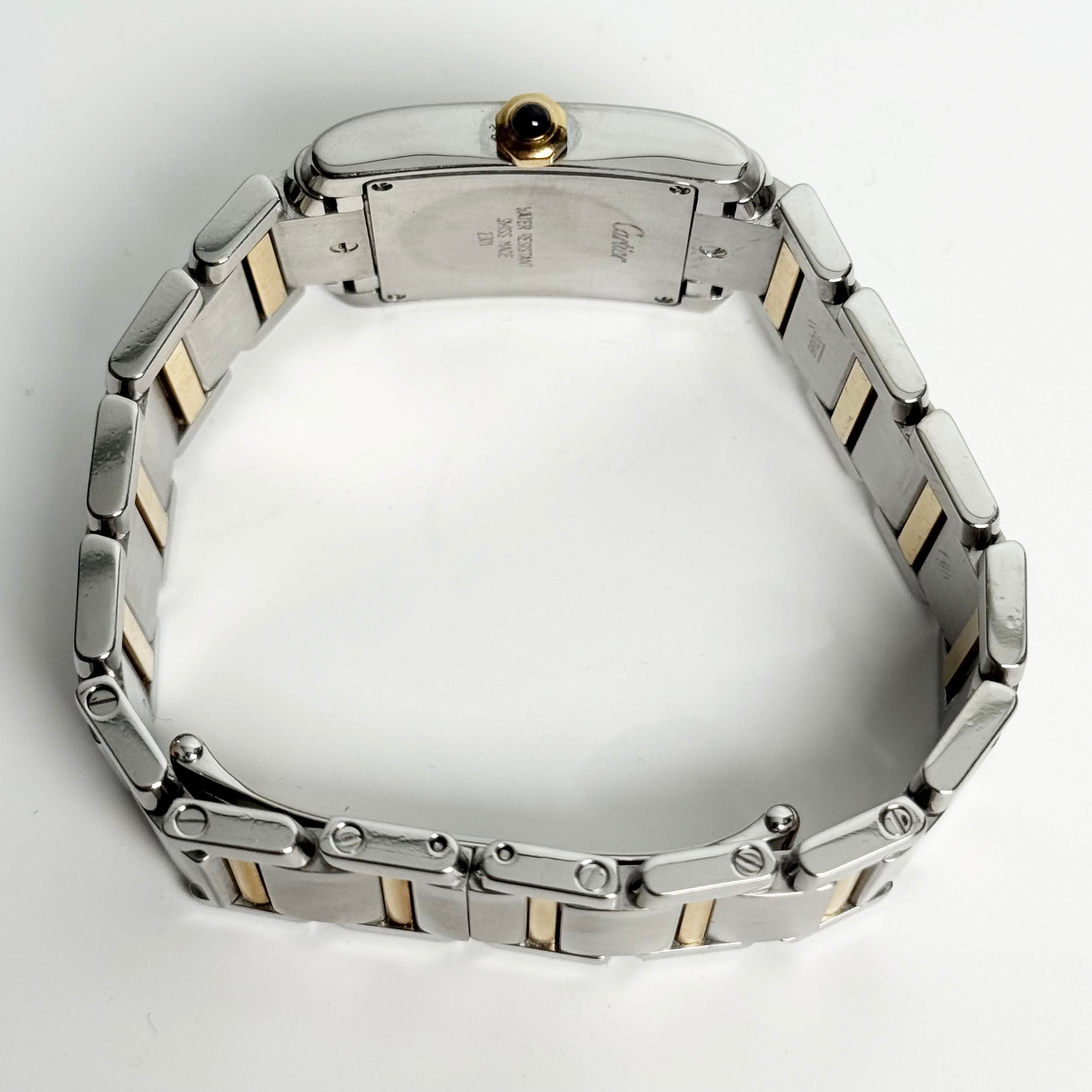 Cartier Tank Stainless Steel 25mm White Roman Dial Watch Ref# W51006Q4 - Happy Jewelers Fine Jewelry Lifetime Warranty