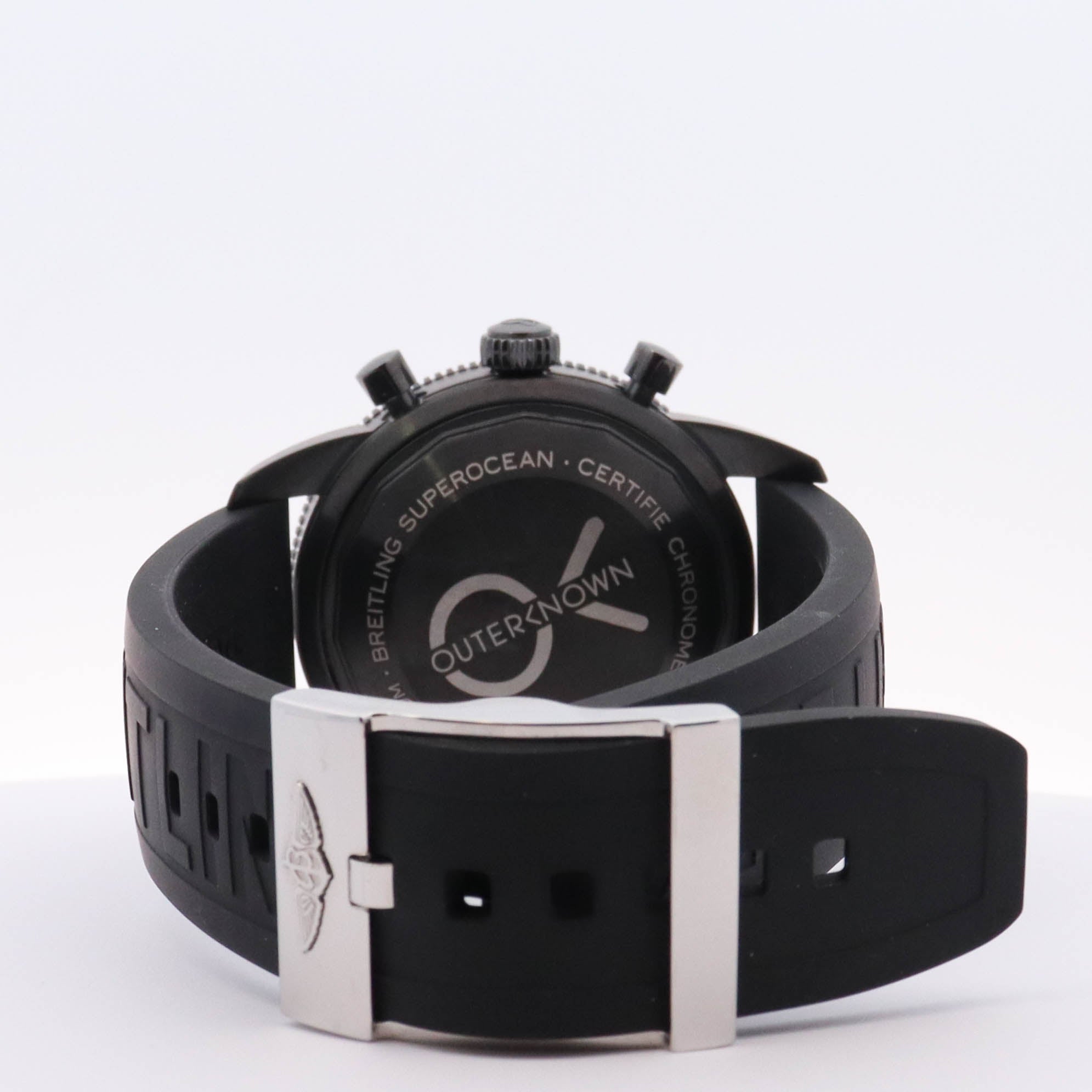 Breitling Superocean Heritage II Stainless Steel 44mm Blue Chronograph Dial Watch Reference#: M133132A1C1W1 - Happy Jewelers Fine Jewelry Lifetime Warranty