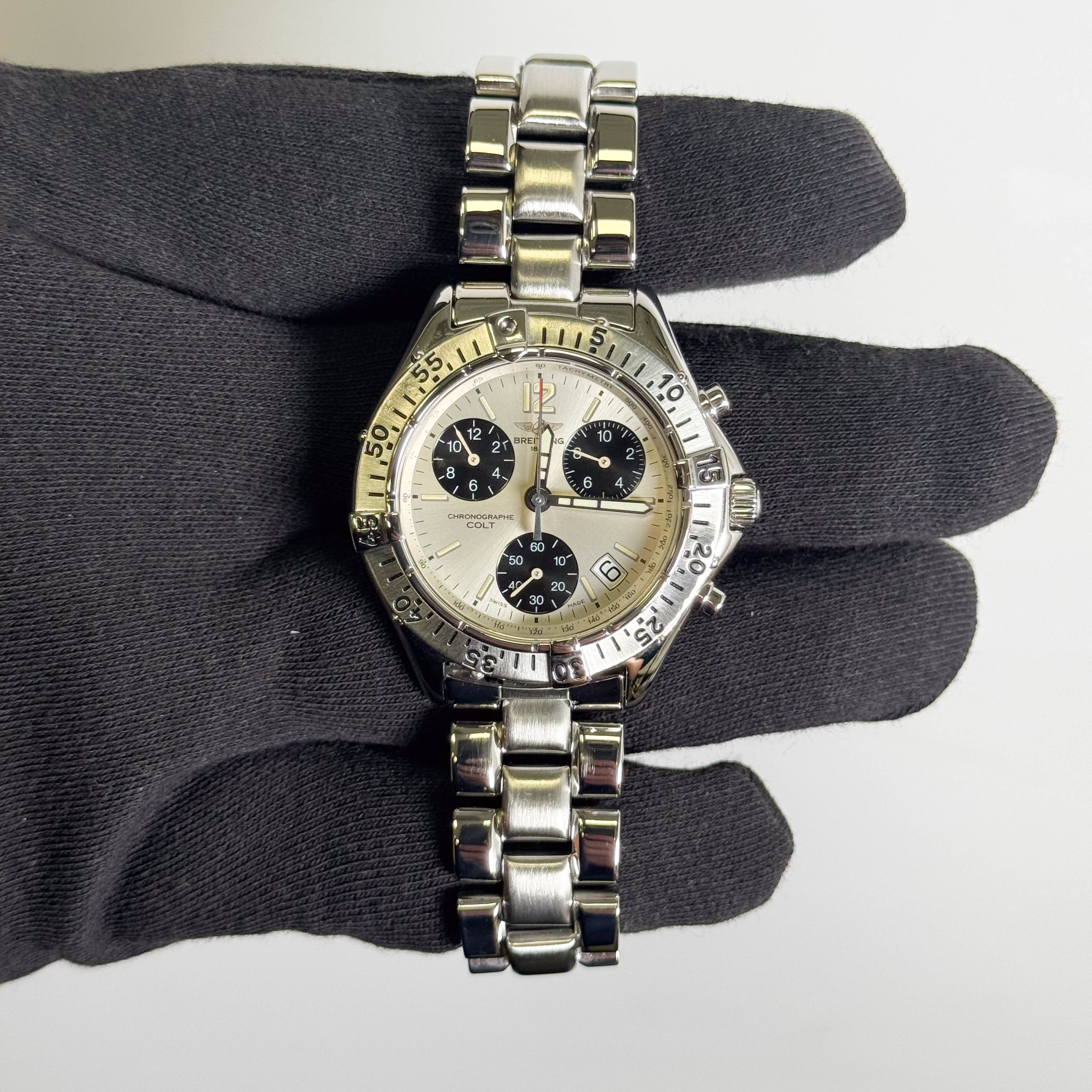 Breitling Colt 38mm Silver Dial Watch Ref# A53035