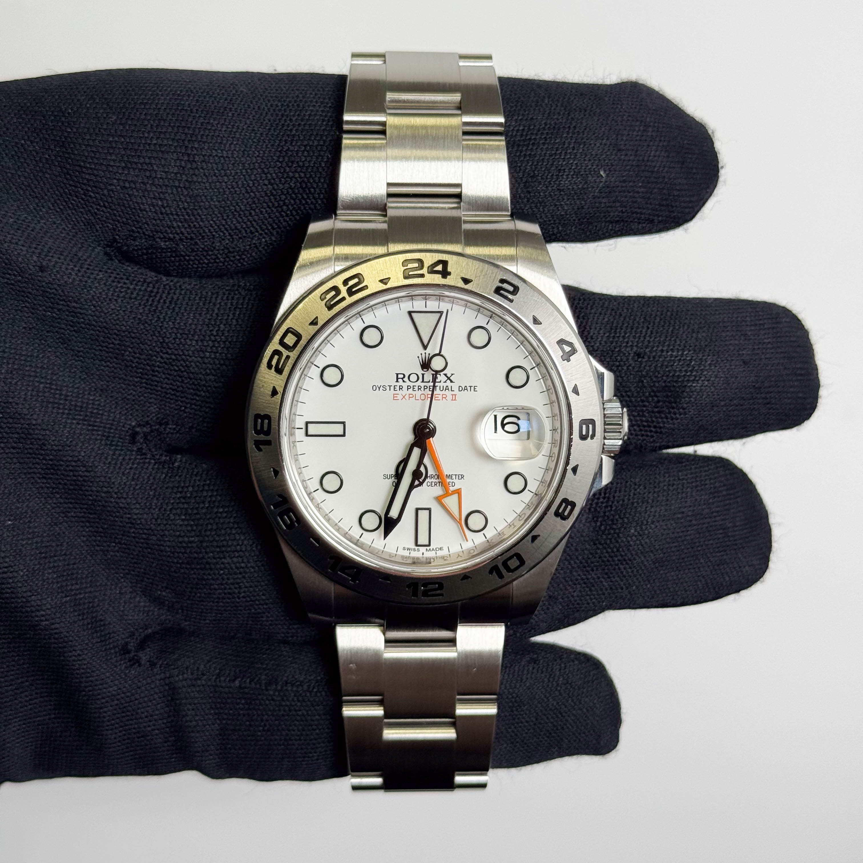 Rolex Explorer II 42mm White Dial Watch Ref# 216570 - Happy Jewelers Fine Jewelry Lifetime Warranty