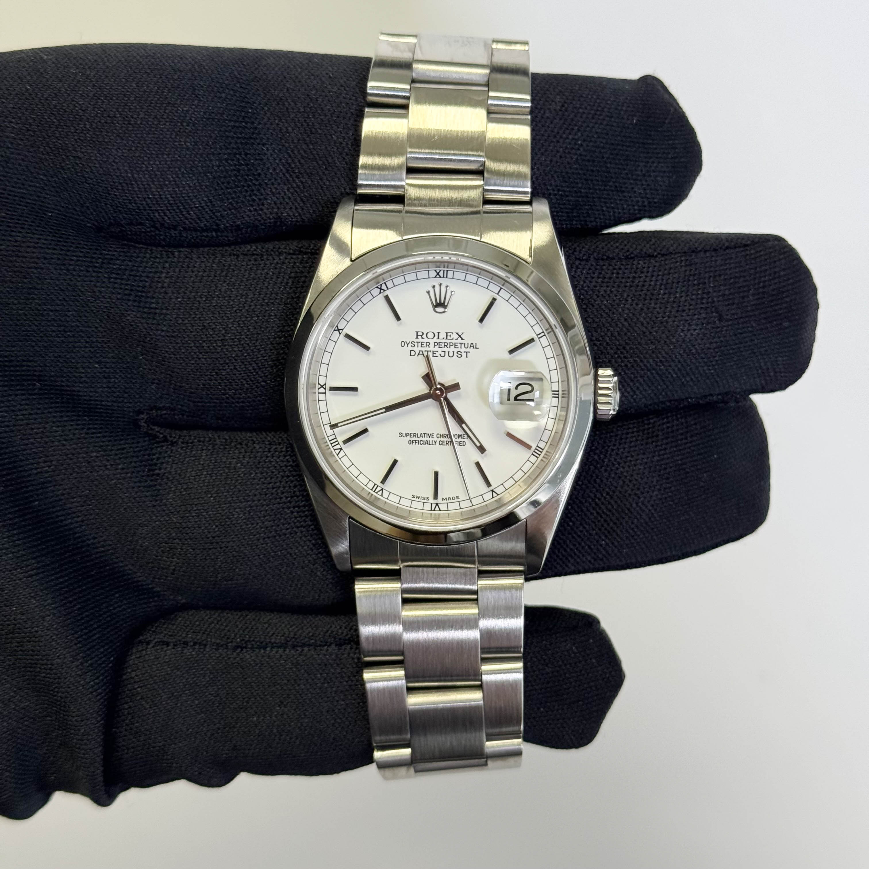 Rolex Datejust 36mm White Dial Watch Ref# 16200 - Happy Jewelers Fine Jewelry Lifetime Warranty