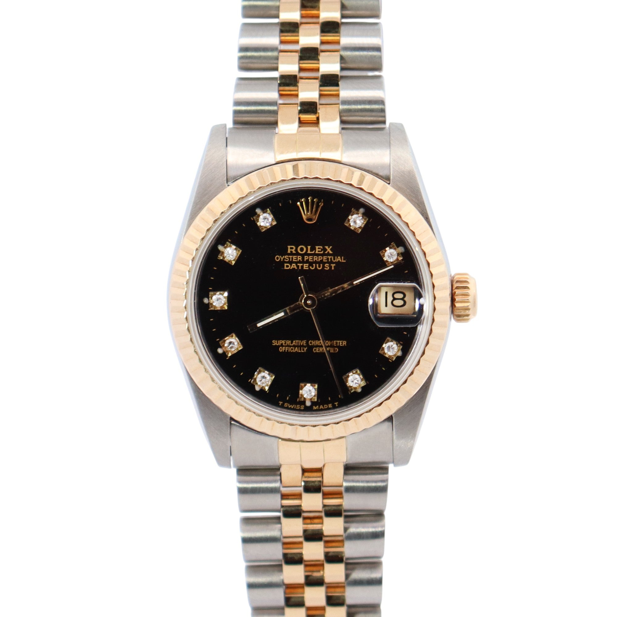 Rolex Datejust 31mm Black Dial Watch Ref# 68273 - Happy Jewelers Fine Jewelry Lifetime Warranty