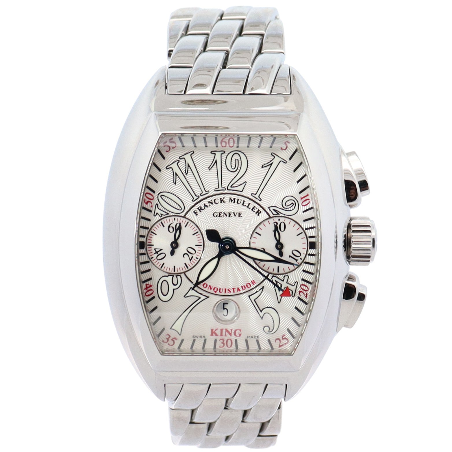 Franck Muller Conquistador 40mm White Dial Ref# 8005 CC KING - Happy Jewelers Fine Jewelry Lifetime Warranty