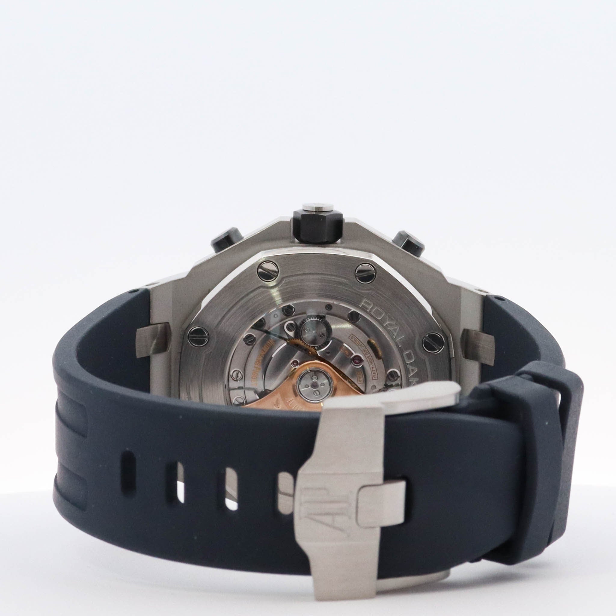 Audemars Piguet Royal Oak Offshore 42mm Blue Chronograph Dial Watch Reference#: 26470ST.OO.A028CR.01 - Happy Jewelers Fine Jewelry Lifetime Warranty