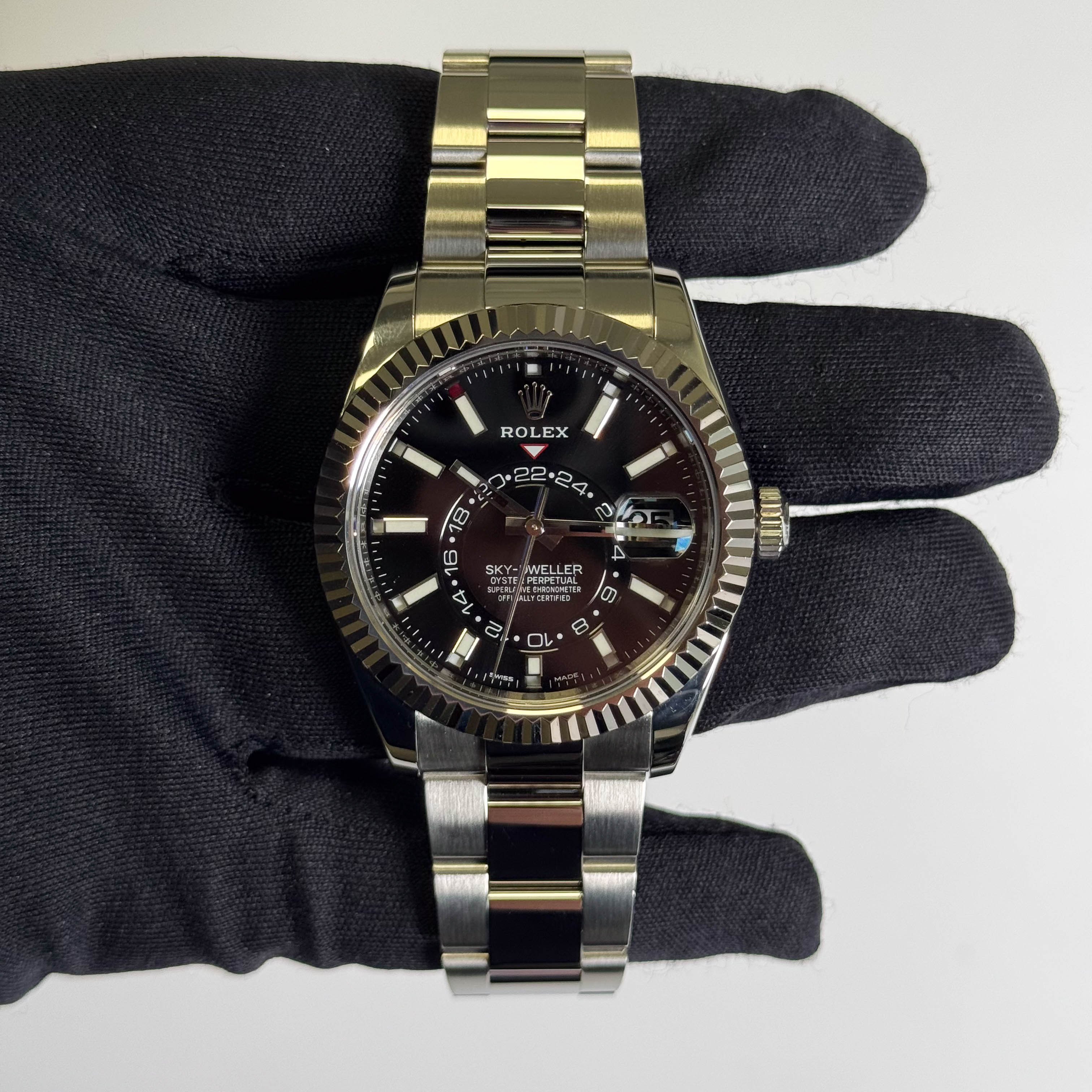 Rolex Sky-Dweller 42mm Black Dial Watch Ref# 326934
