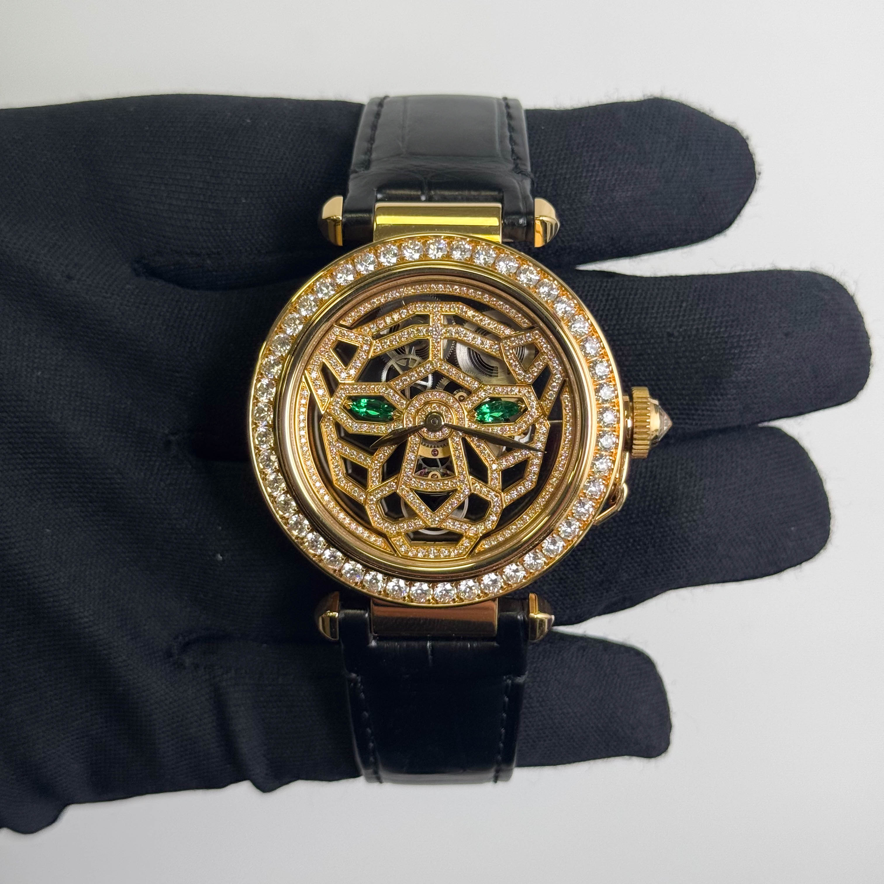 Cartier Panthere 41mm Skeleton Panthere Dial Watch Ref# HPI01359 - Happy Jewelers Fine Jewelry Lifetime Warranty