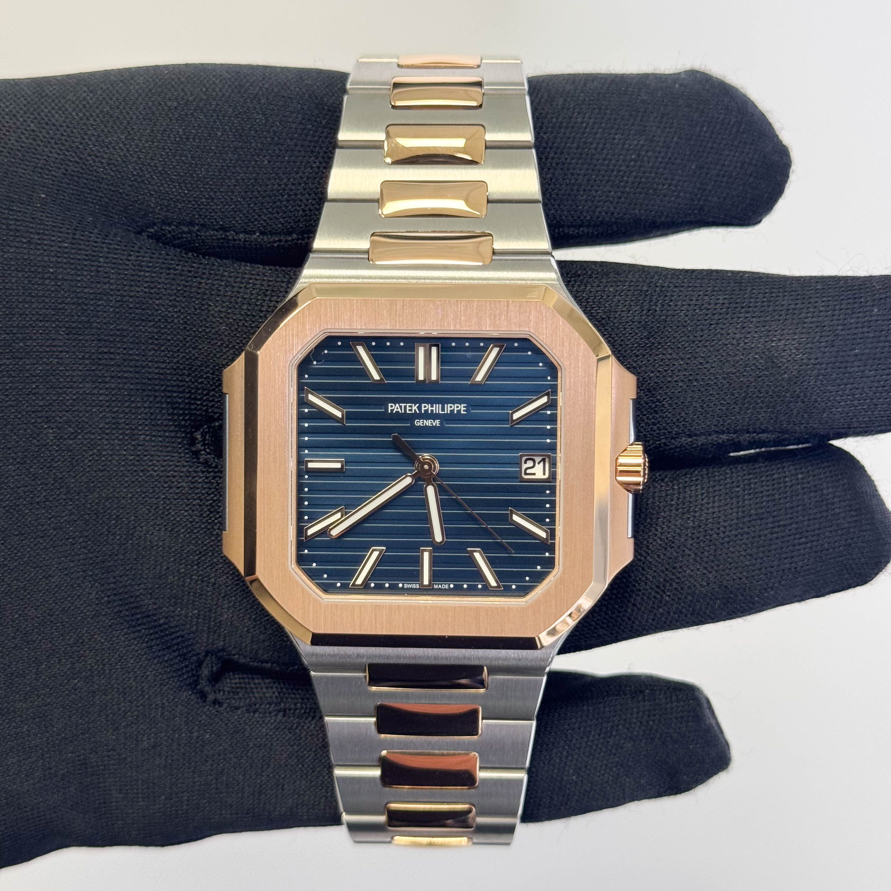 Patek Philippe Cubitis 45mm Blue Dial Watch Ref# 5821/1AR-001 - Happy Jewelers Fine Jewelry Lifetime Warranty