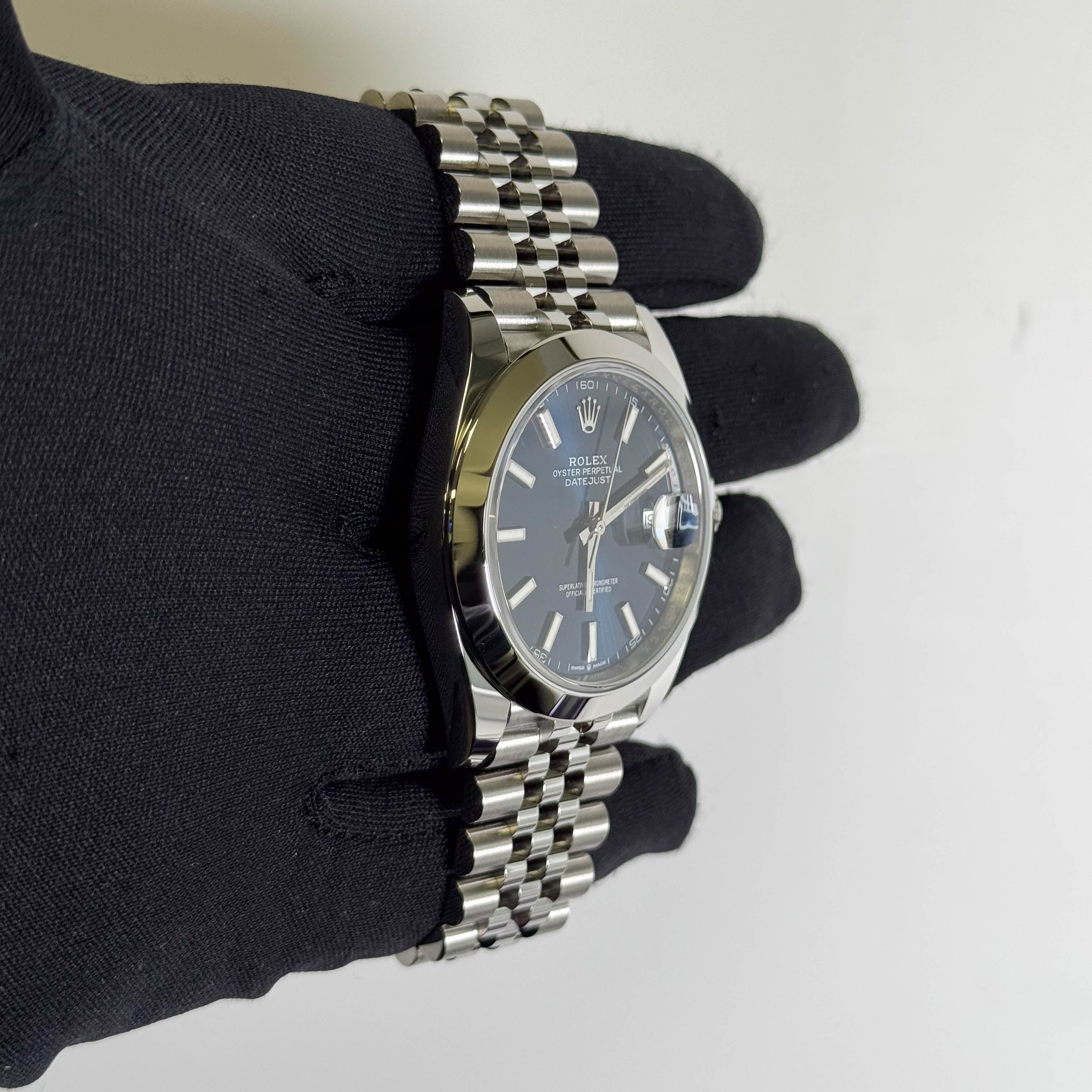 Rolex Datejust 41mm Blue Dial Watch Ref# 126300 - Happy Jewelers Fine Jewelry Lifetime Warranty