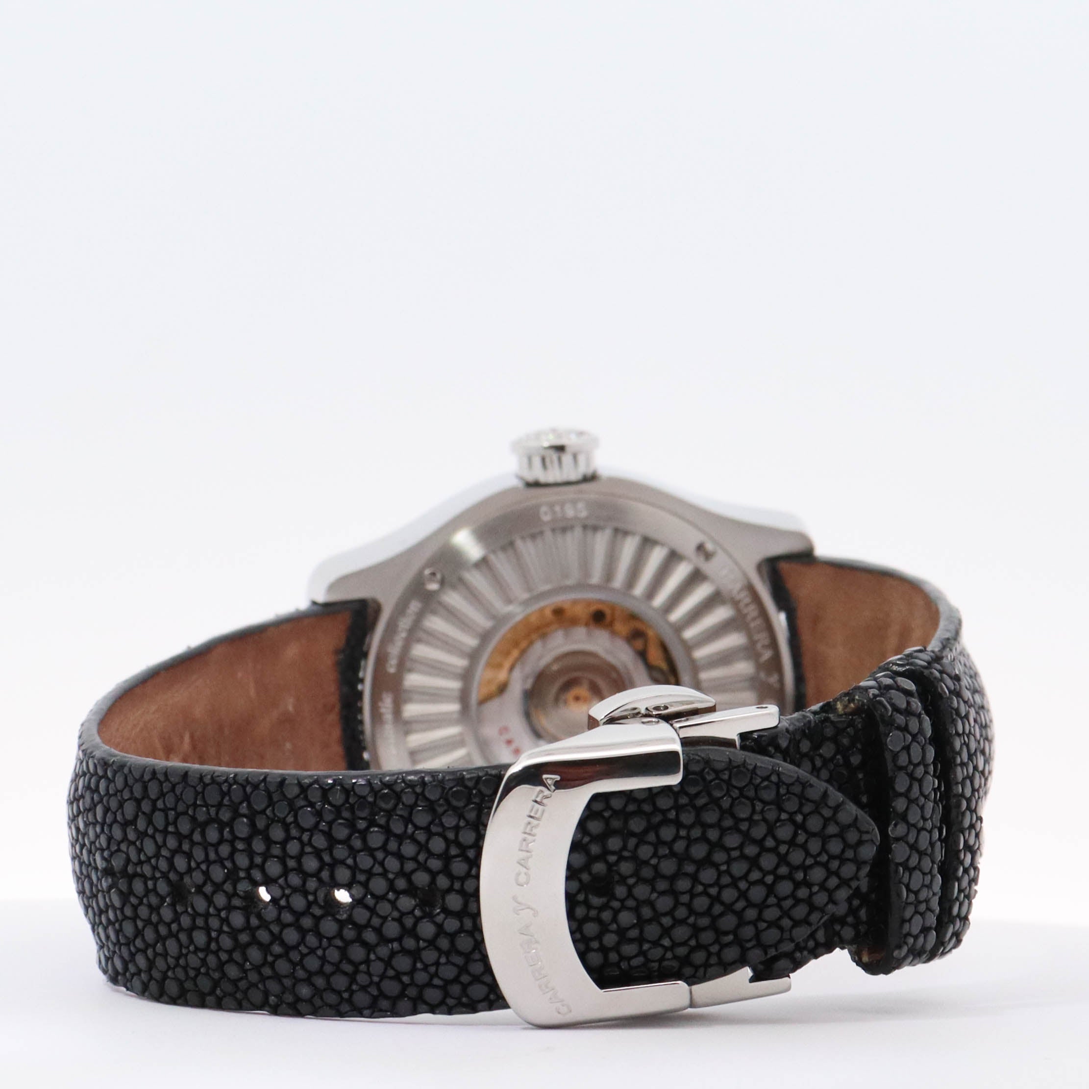 Carrera y Carrera Pearl Peacock Avalon Stainless Steel 41mm MOP Pave Diamond Dial Watch - Happy Jewelers Fine Jewelry Lifetime Warranty