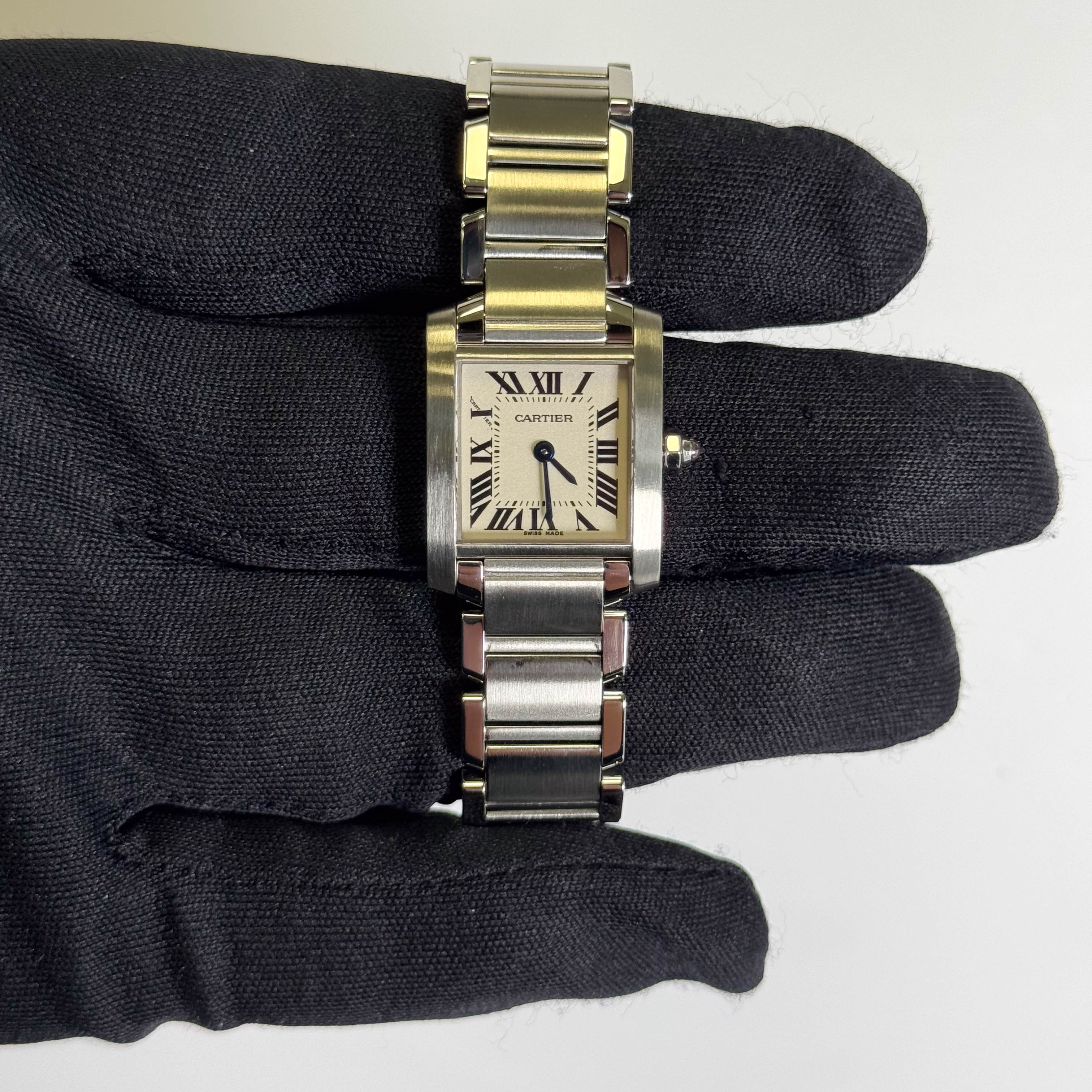 Cartier Tank 20mm Ivory Dial Watch Ref# W51008Q3