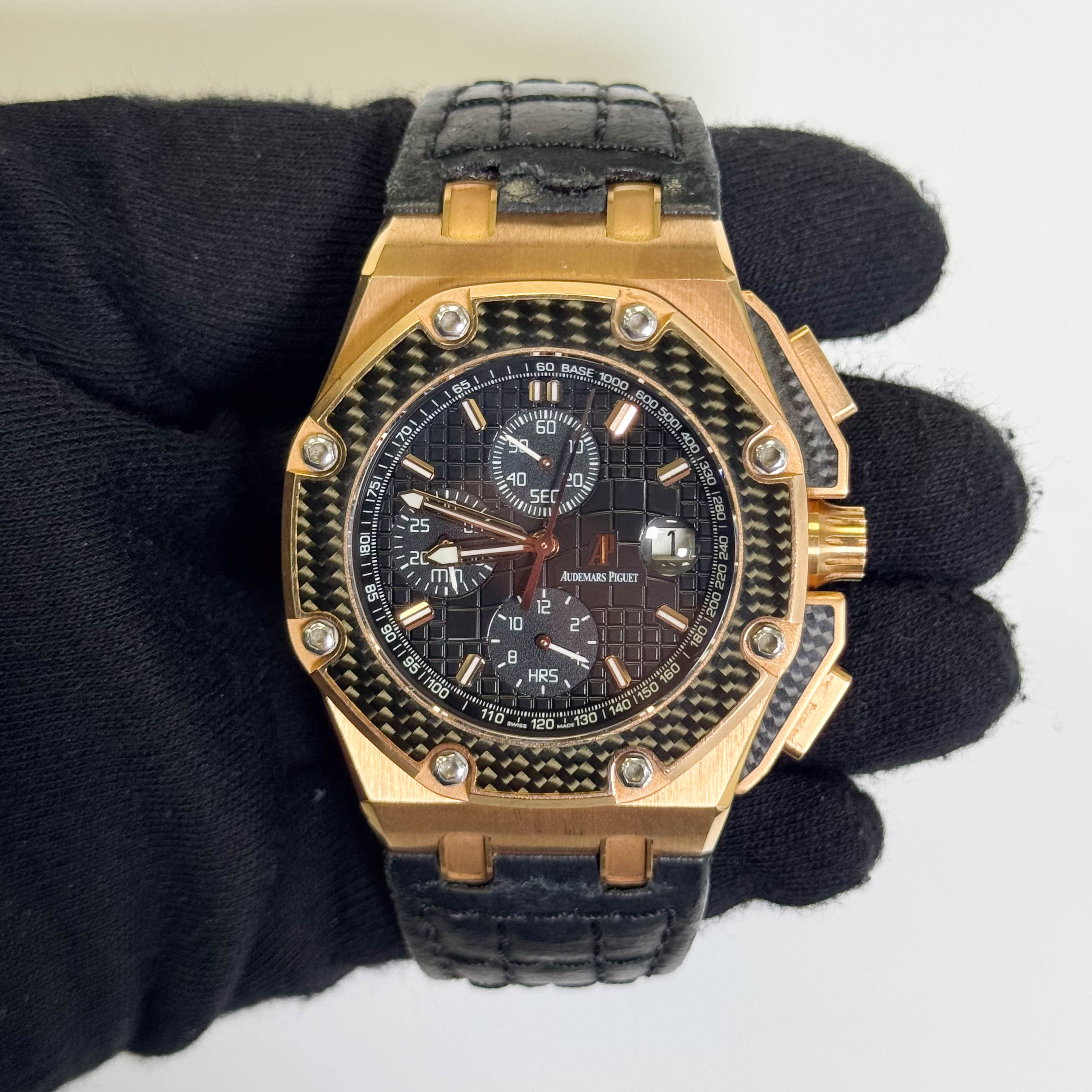 Audemars Piguet Royal Oak 42mm Black Dial Watch Ref# 26030RO.OO.D001IN.01 - Happy Jewelers Fine Jewelry Lifetime Warranty