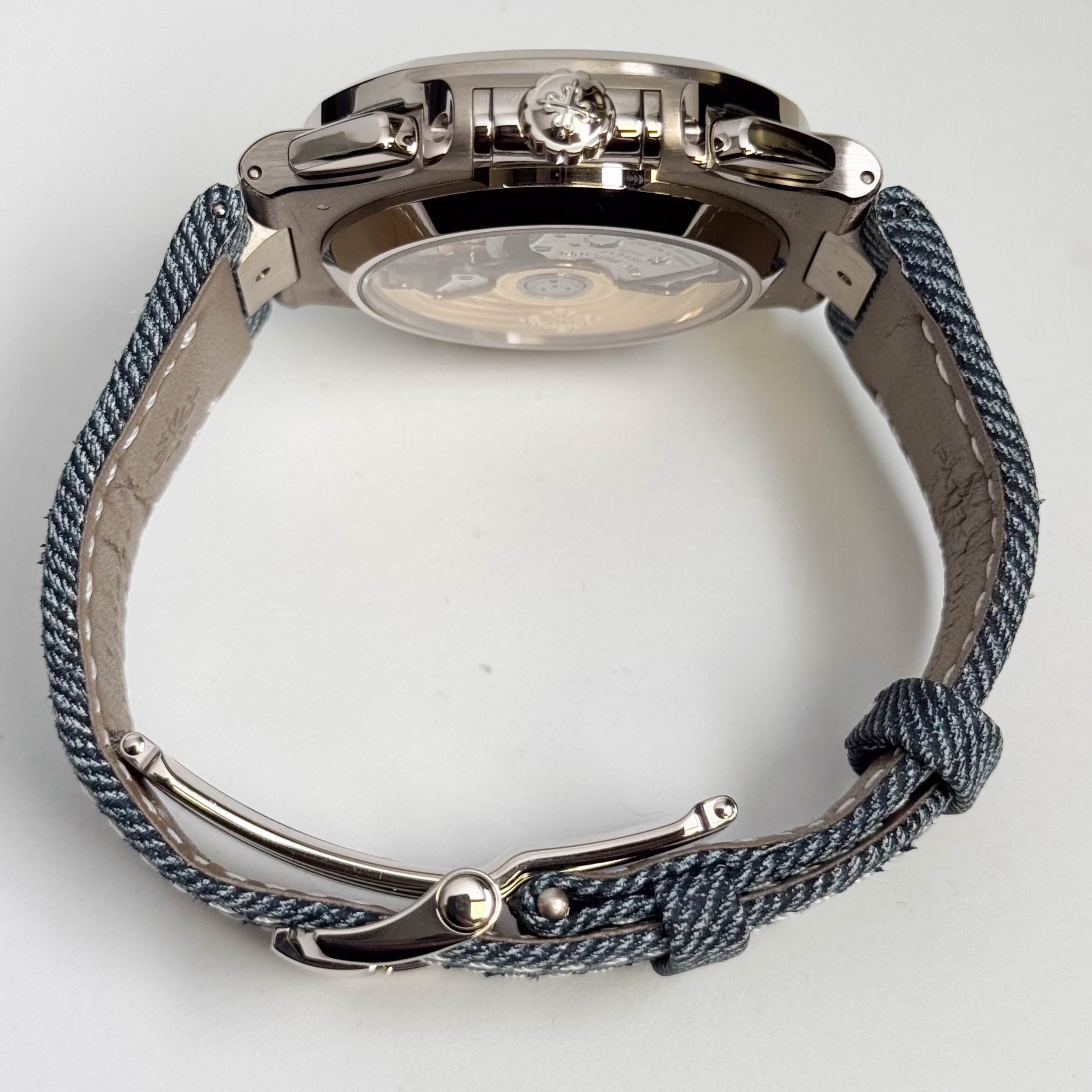 Patek Philippe Nautilus 40.5mm Blue Dial Watch Ref# 5980/60G-001 - Happy Jewelers Fine Jewelry Lifetime Warranty