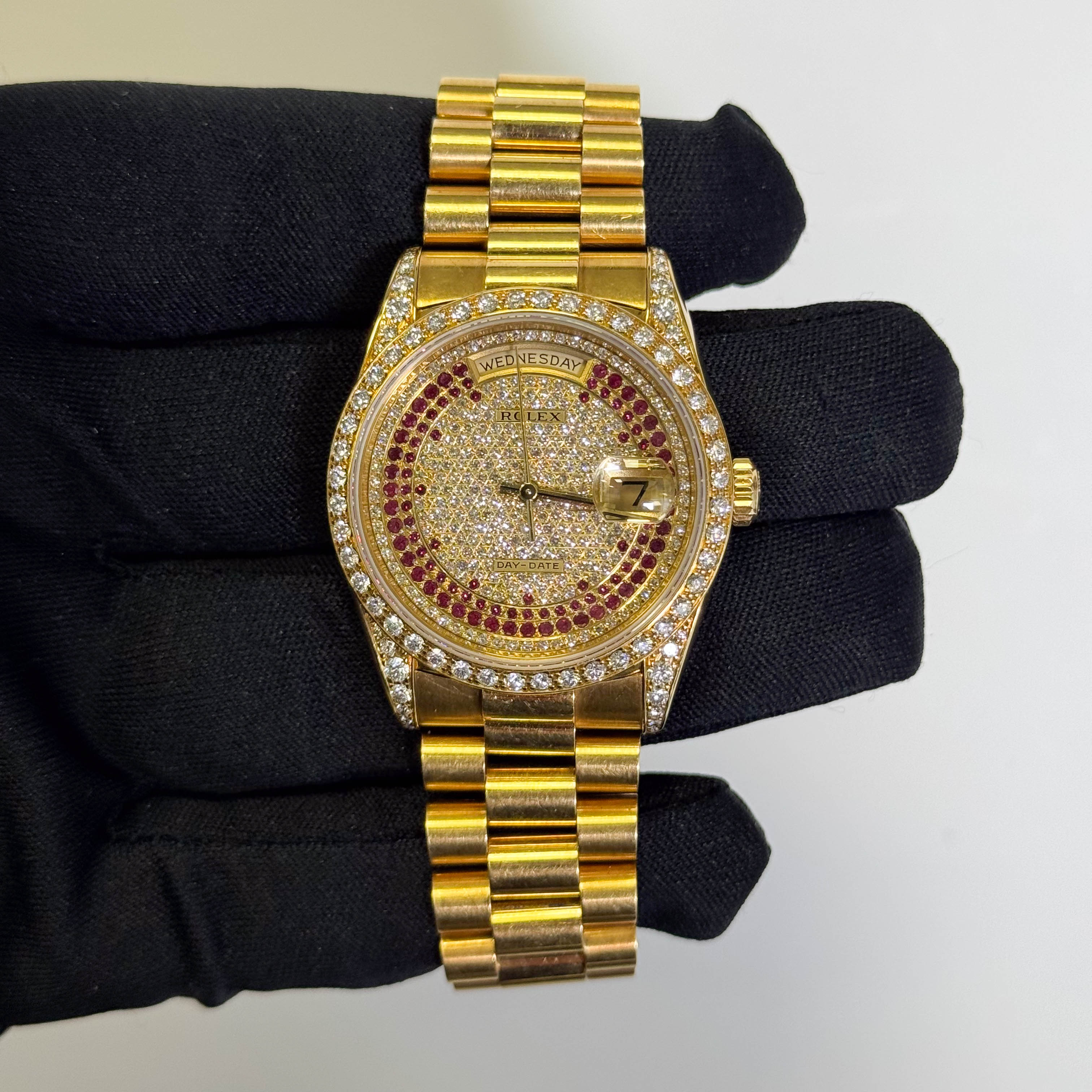 Rolex Day-Date 36mm Diamond Dial Watch Reference# 18388 - Happy Jewelers Fine Jewelry Lifetime Warranty