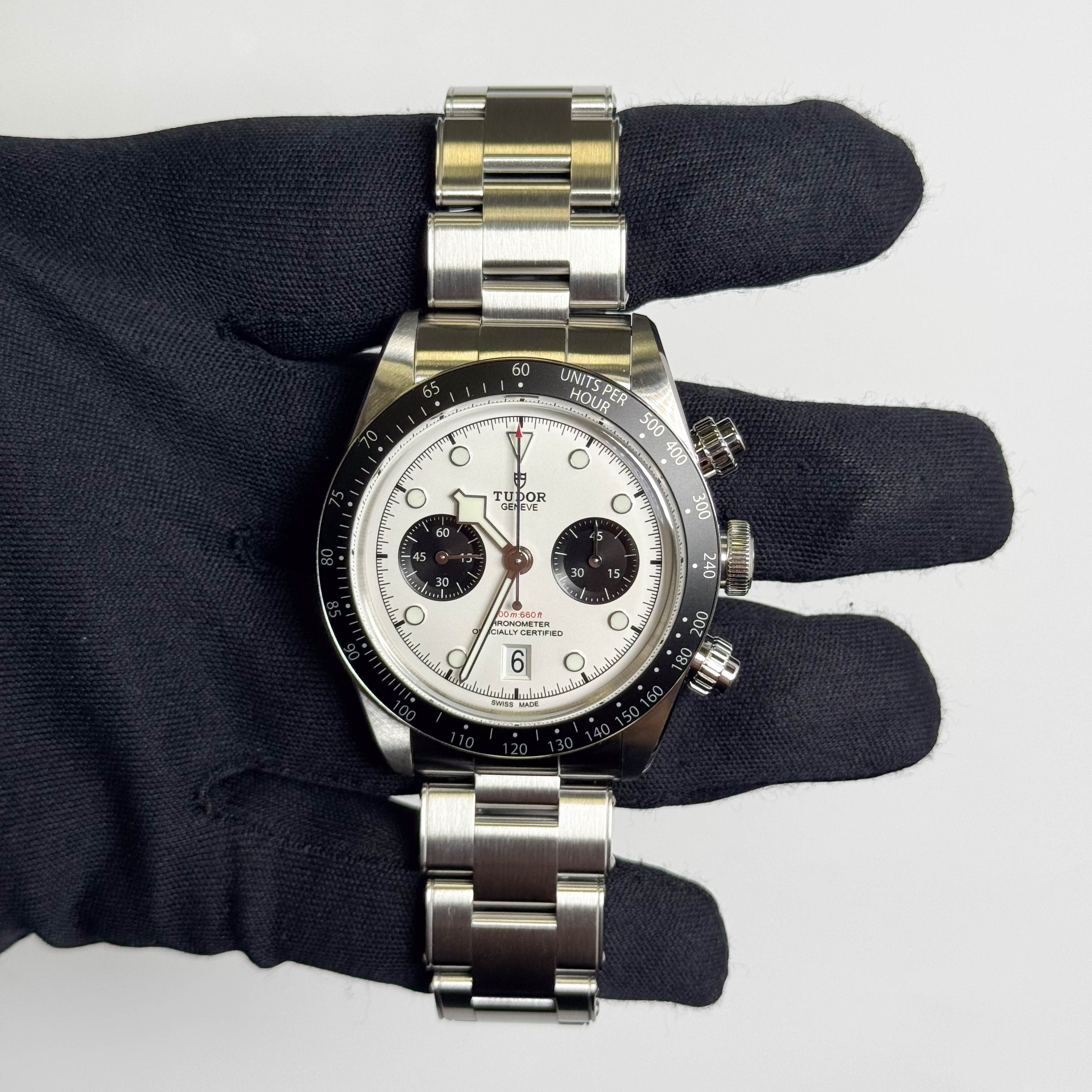 Tudor Black Bay Chrono 41mm White Dial Watch Ref# 79360N - Happy Jewelers Fine Jewelry Lifetime Warranty