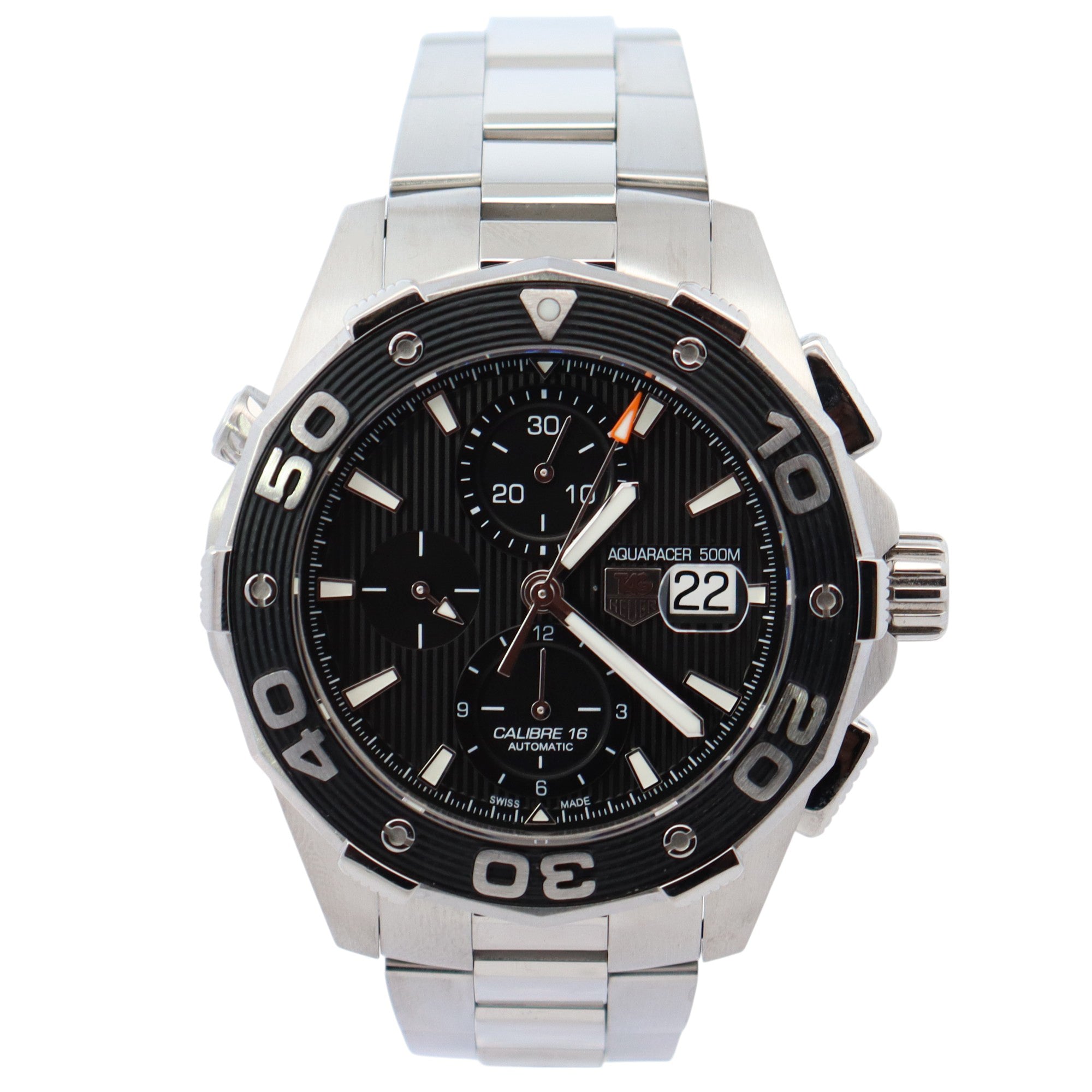 Tag Heuer Aquaracer 44mm Black Dial Watch Ref# CAJ2110 - Happy Jewelers Fine Jewelry Lifetime Warranty