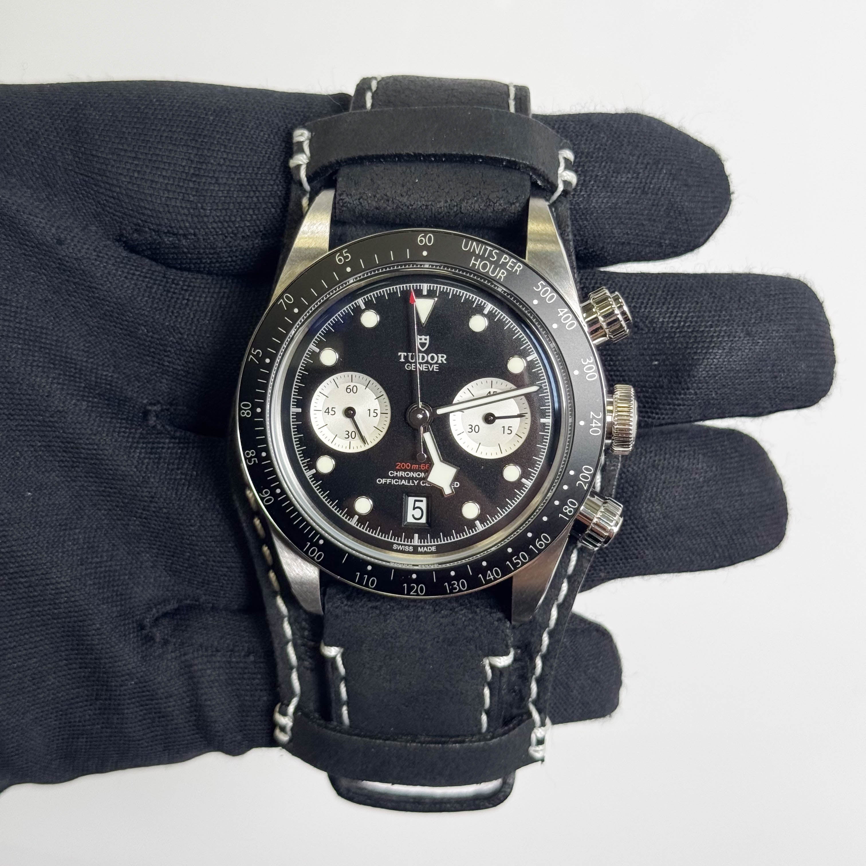 Tudor Black Bay Chrono 41mm Black Chronograph Dial Watch Ref# 79360N - Happy Jewelers Fine Jewelry Lifetime Warranty