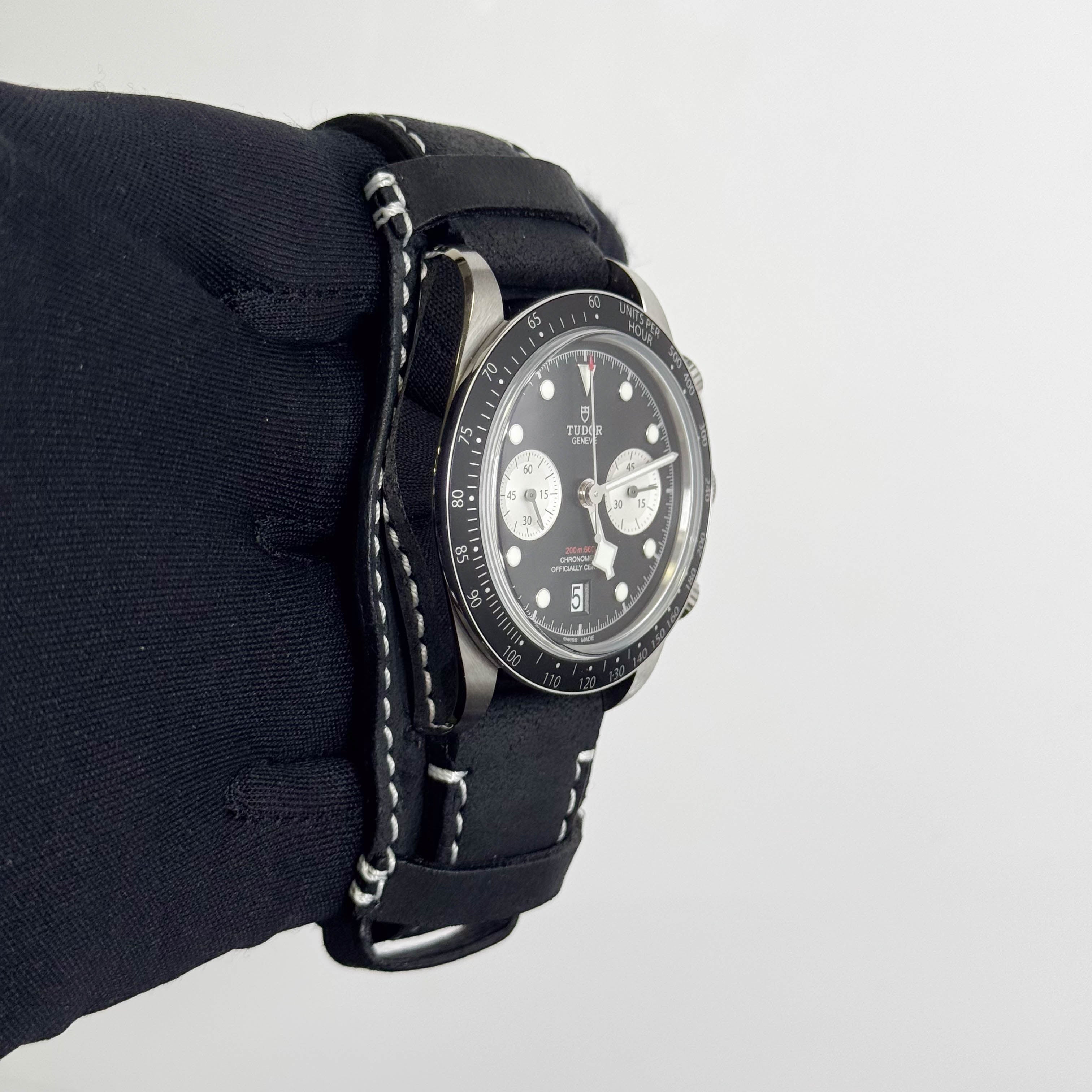 Tudor Black Bay Chrono 41mm Black Chronograph Dial Watch Ref# 79360N - Happy Jewelers Fine Jewelry Lifetime Warranty